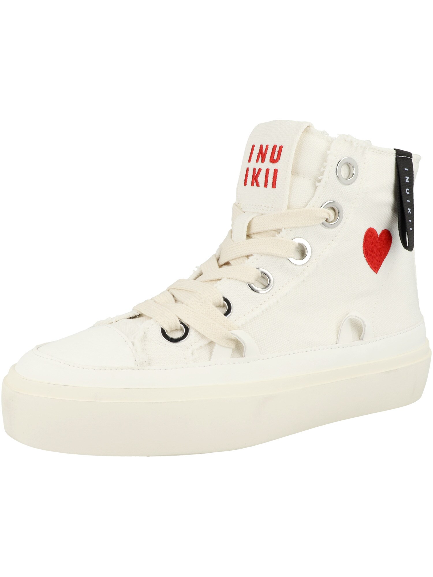 INUIKII Zapatillas deportivas altas 'Matilda'  crema / rojo / negro