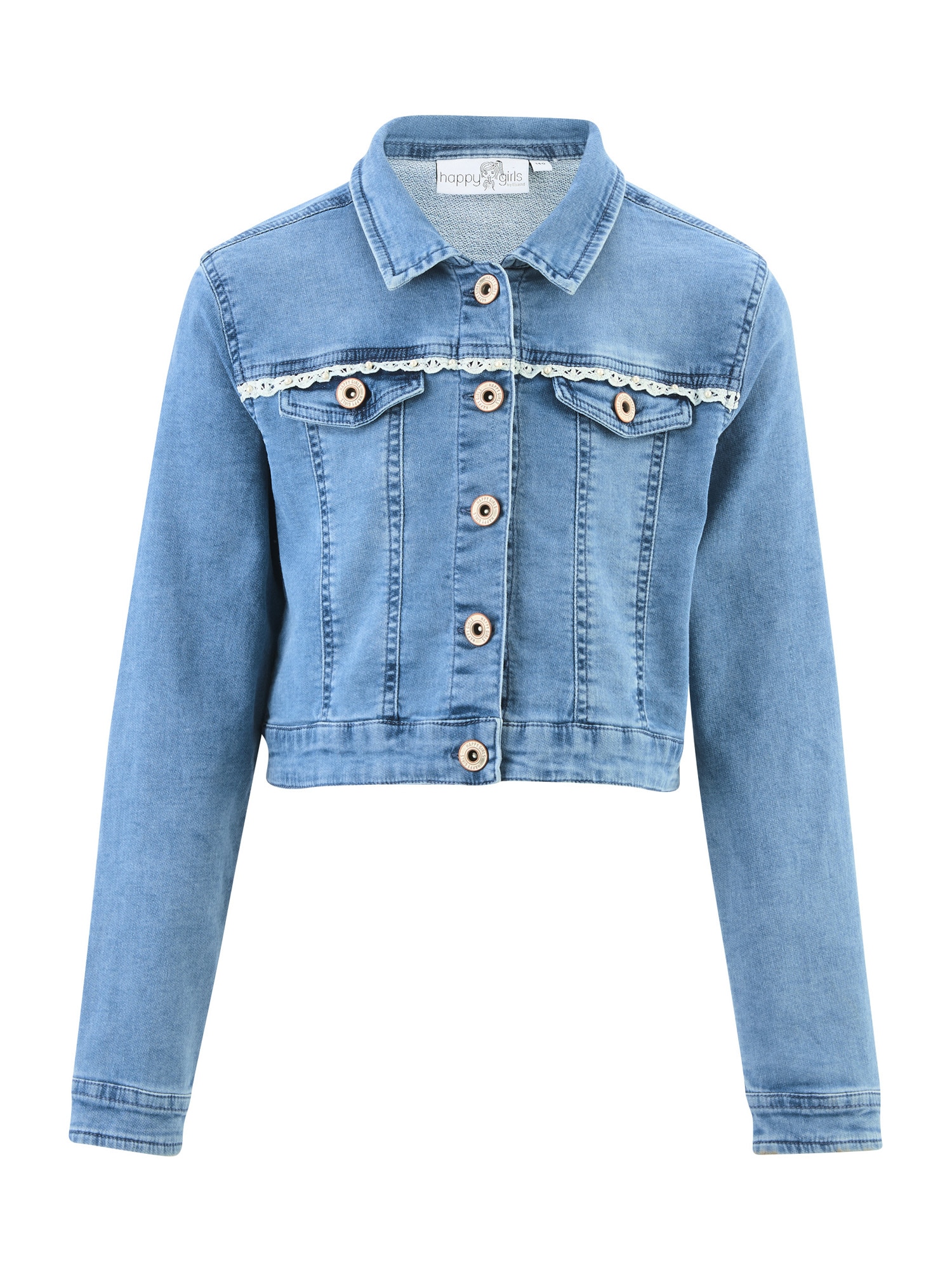 happy girls Geacă de primăvară-toamnă  albastru denim / alb