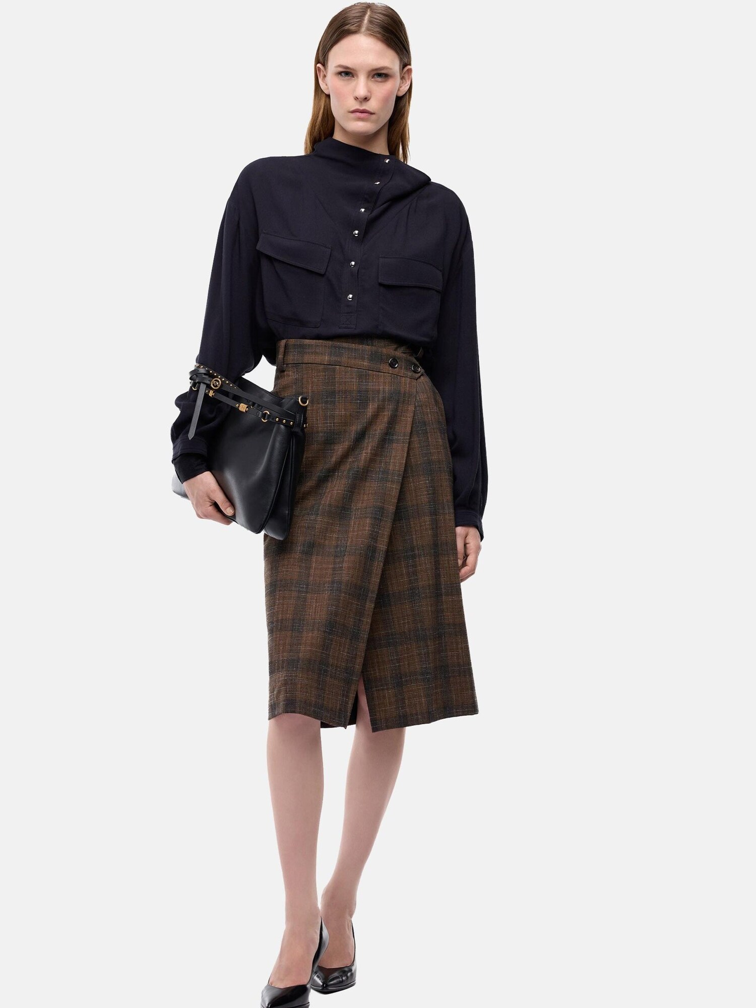 PINKO Blusa azul oscuro – imagen 3