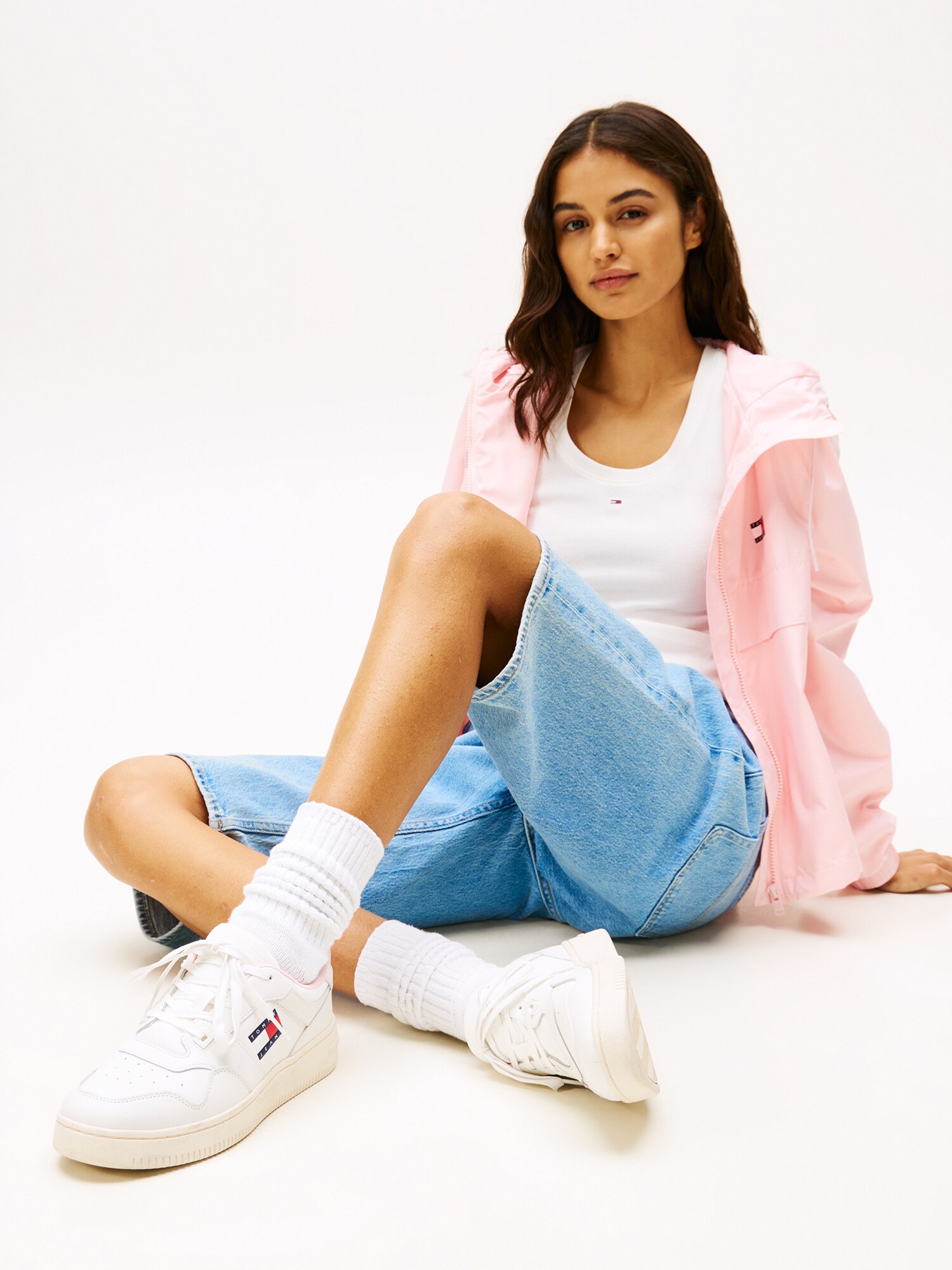 Tommy Jeans Nízke tenisky 'Retro Basket Ess Meg 3A3' námornícka modrá / červená / biela (obrázok 5)