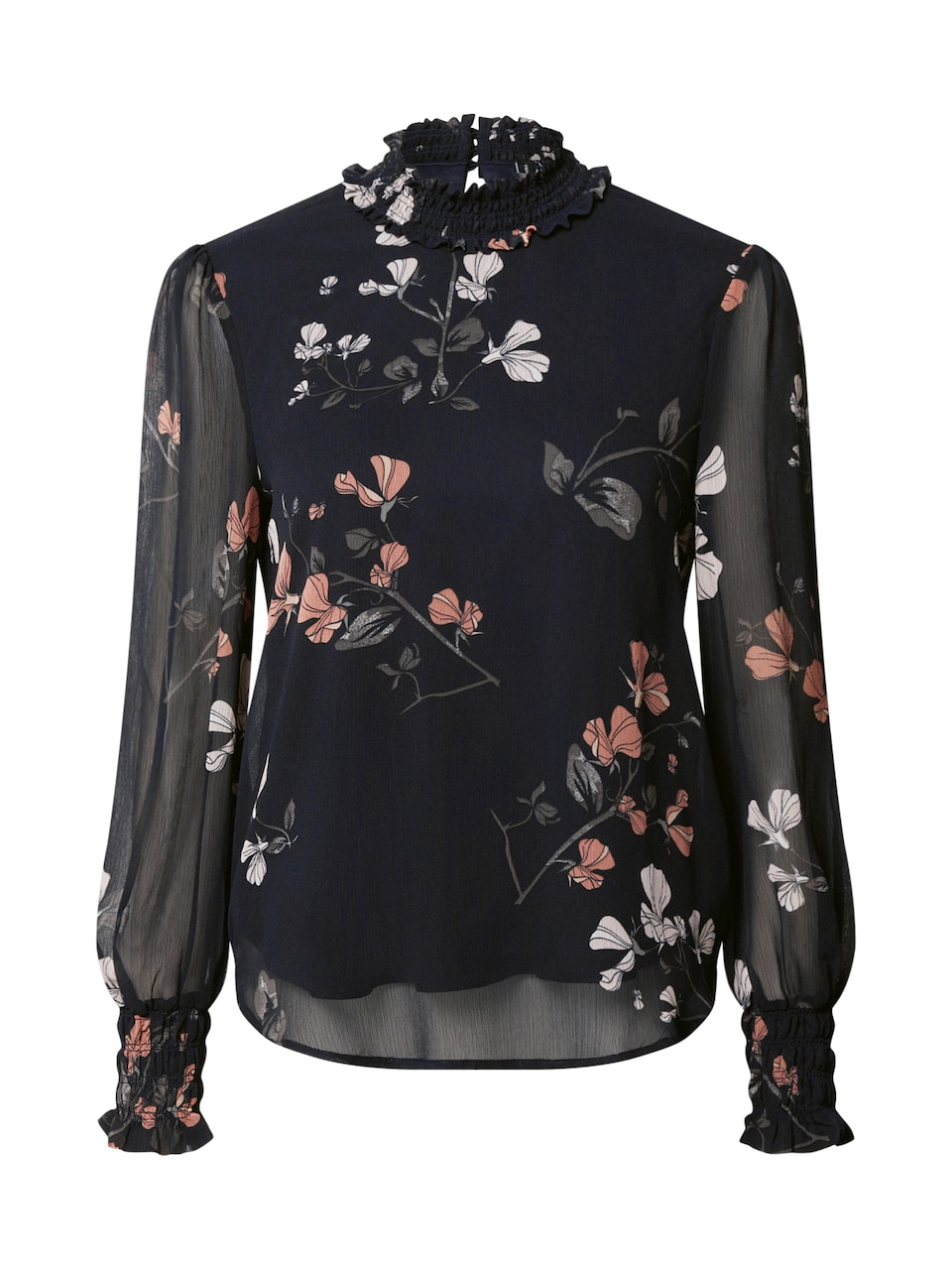 Blus 'VMSMILLA' nattblå / grå / gammalrosa