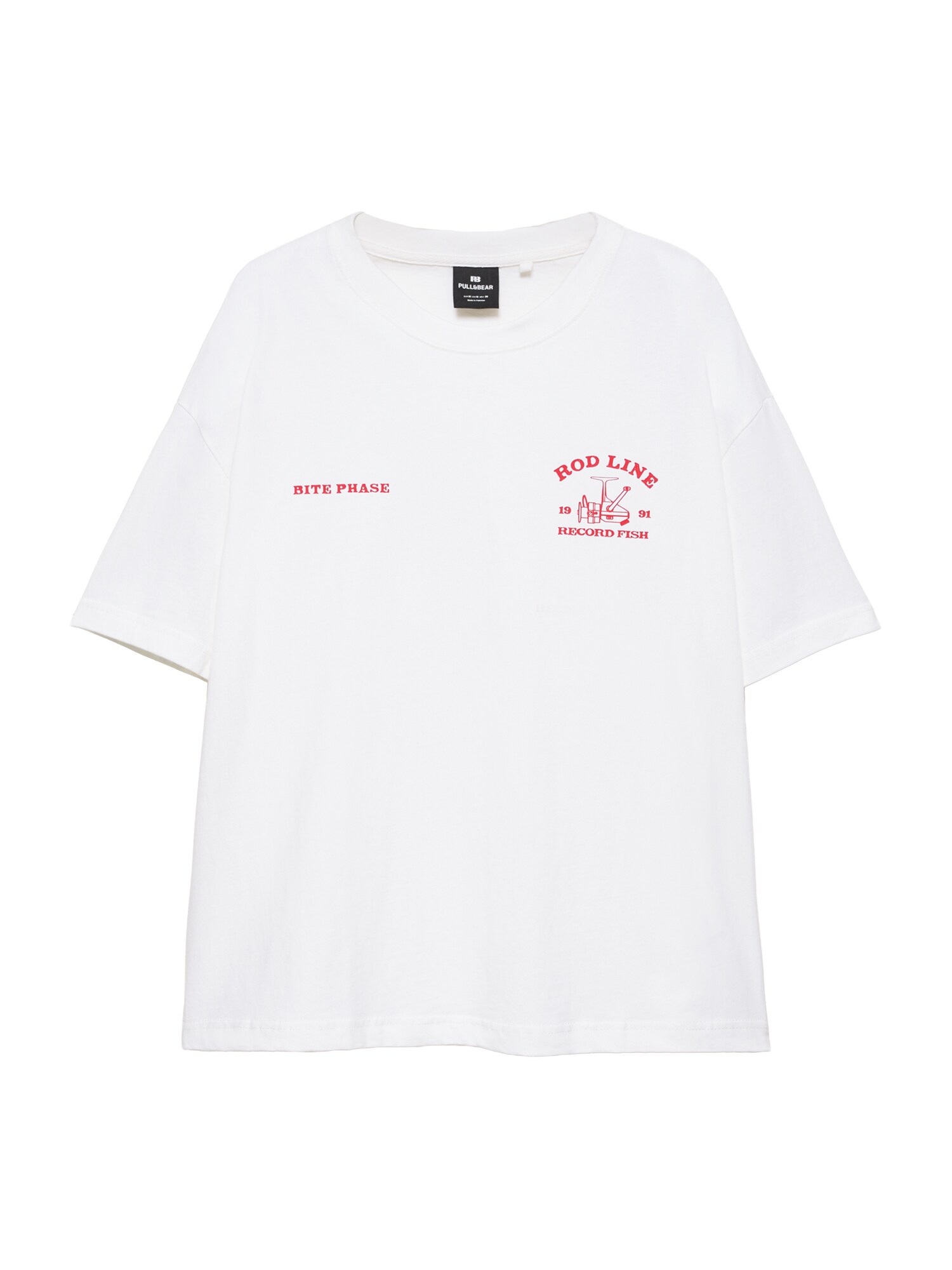 Pull&Bear Prehodna jakna 'STWD'  golobje modra / rdeča / črna / bela