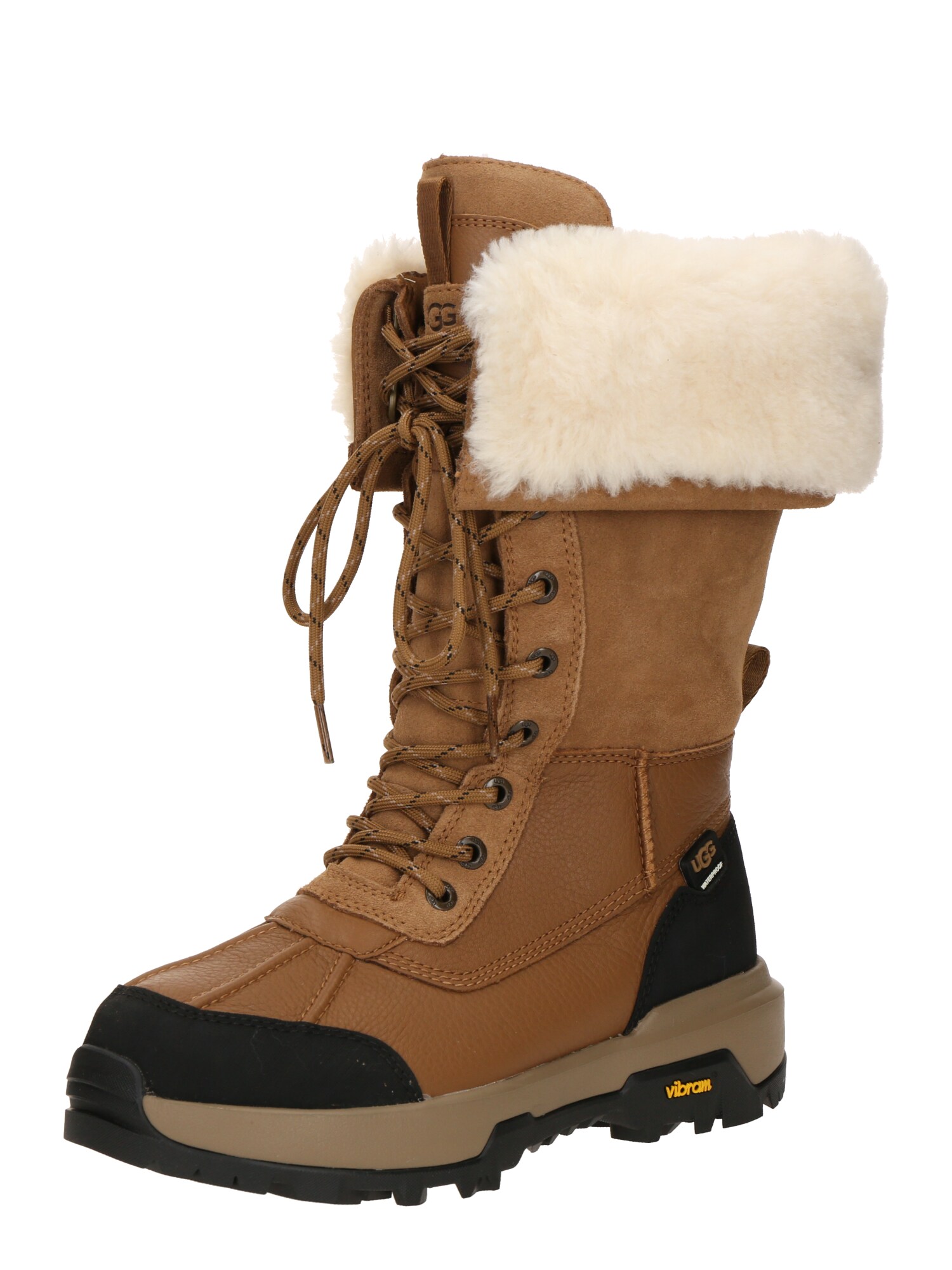 UGG Cizme cu șireturi Adirondack  ombră / negru