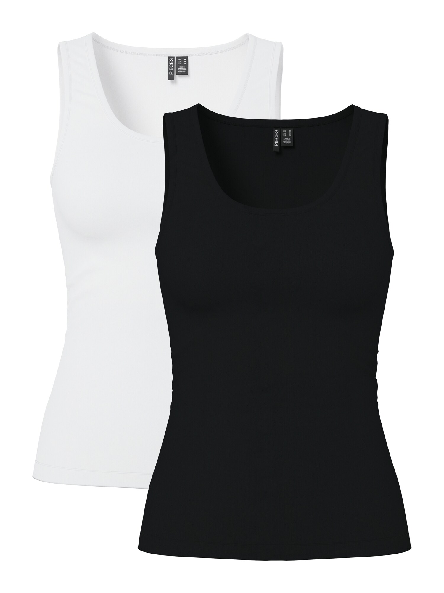 PIECES Top PCAmelia  negru / alb