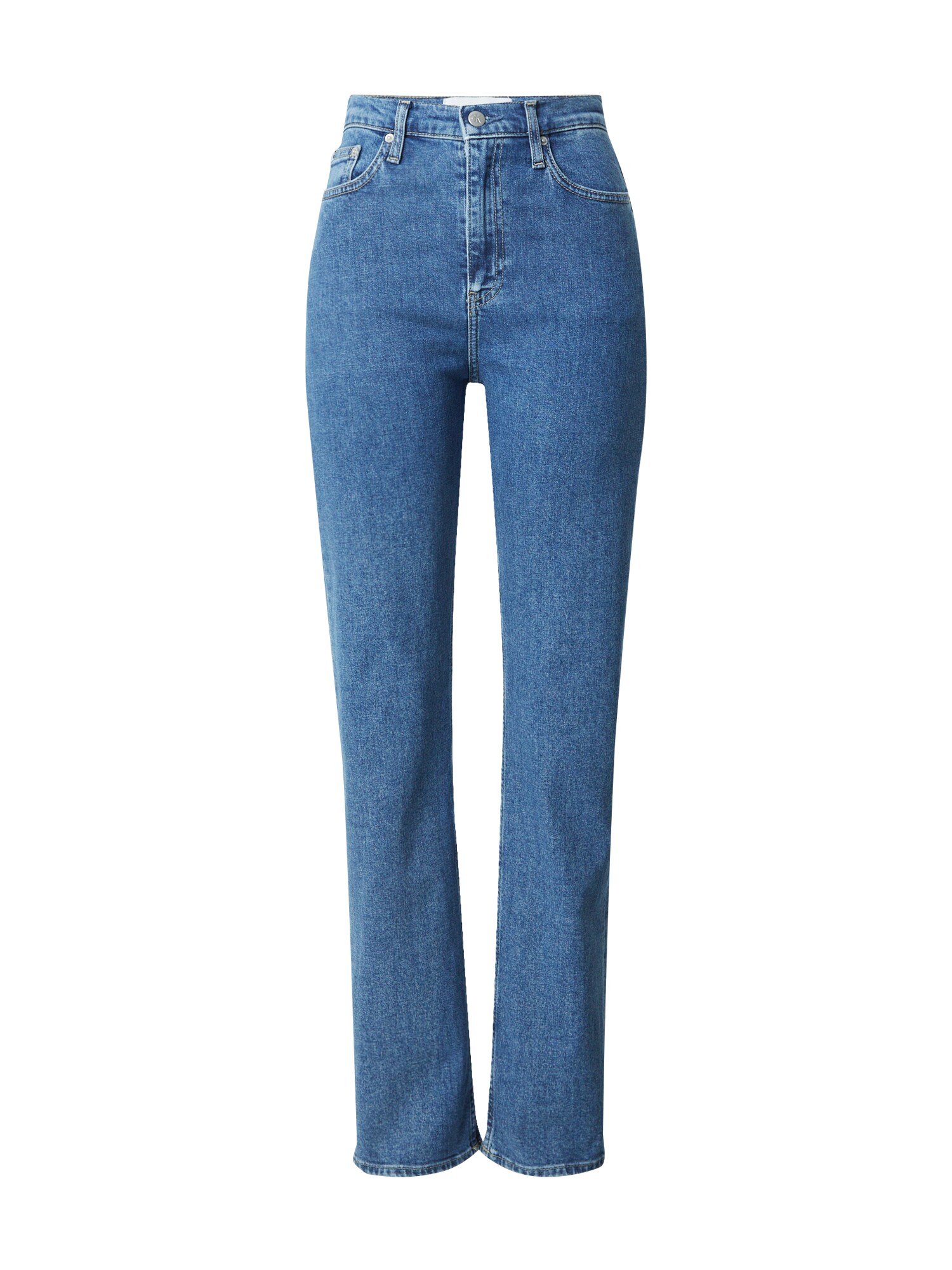 Calvin Klein Jeans Džínsy 'HIGH RISE STRAIGHT'  modrá denim