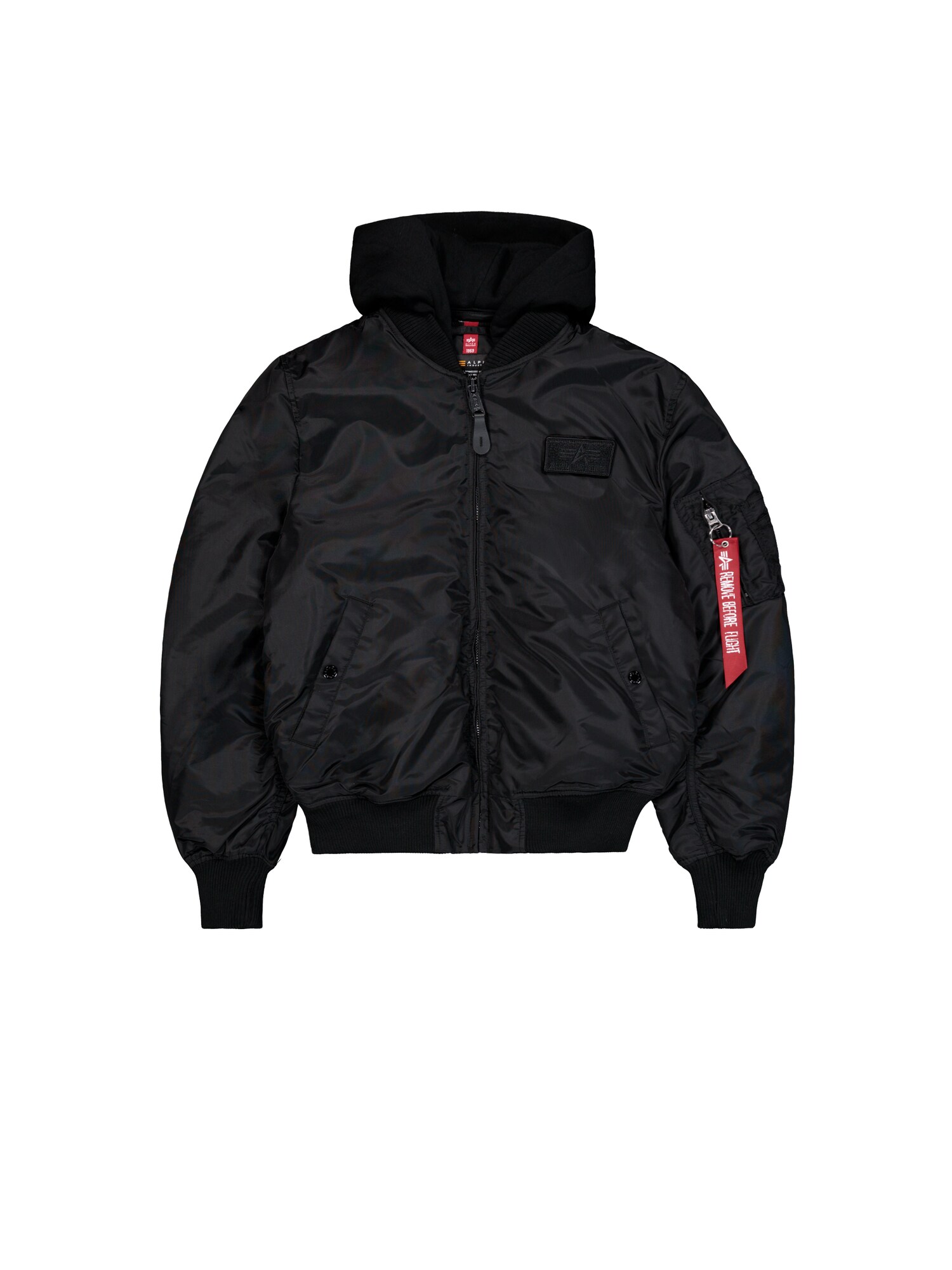 ALPHA INDUSTRIES Geacă de primăvară-toamnă MA-1 TT  roșu / negru / alb