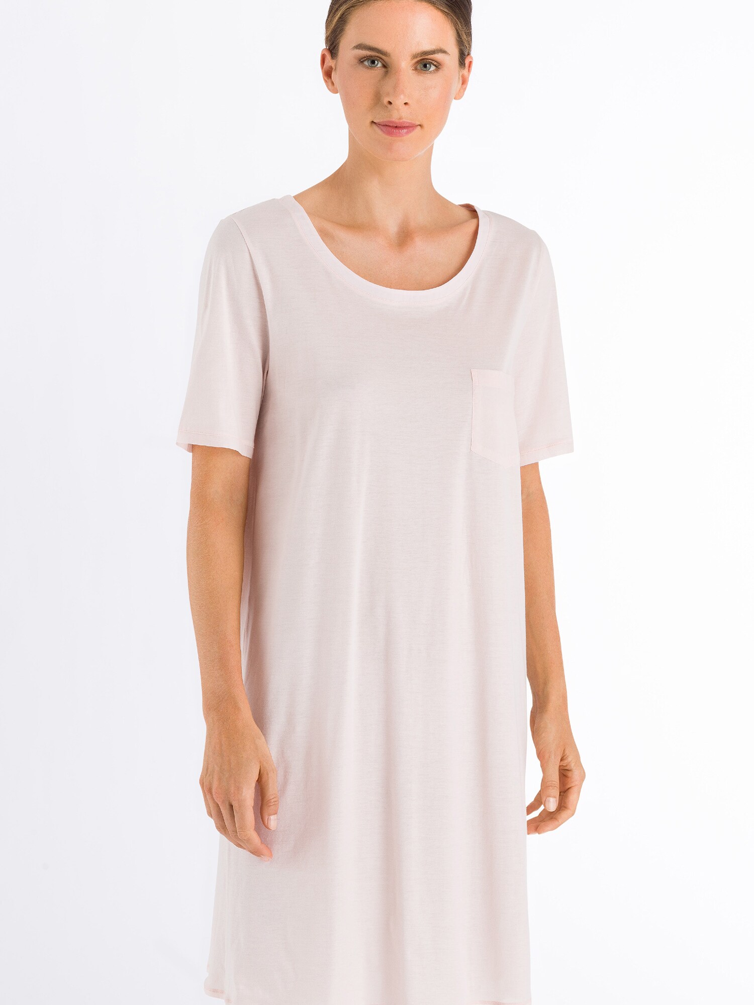 Thumbnail - Hanro Kurzarm Nachthemd  Cotton Deluxe 90cm