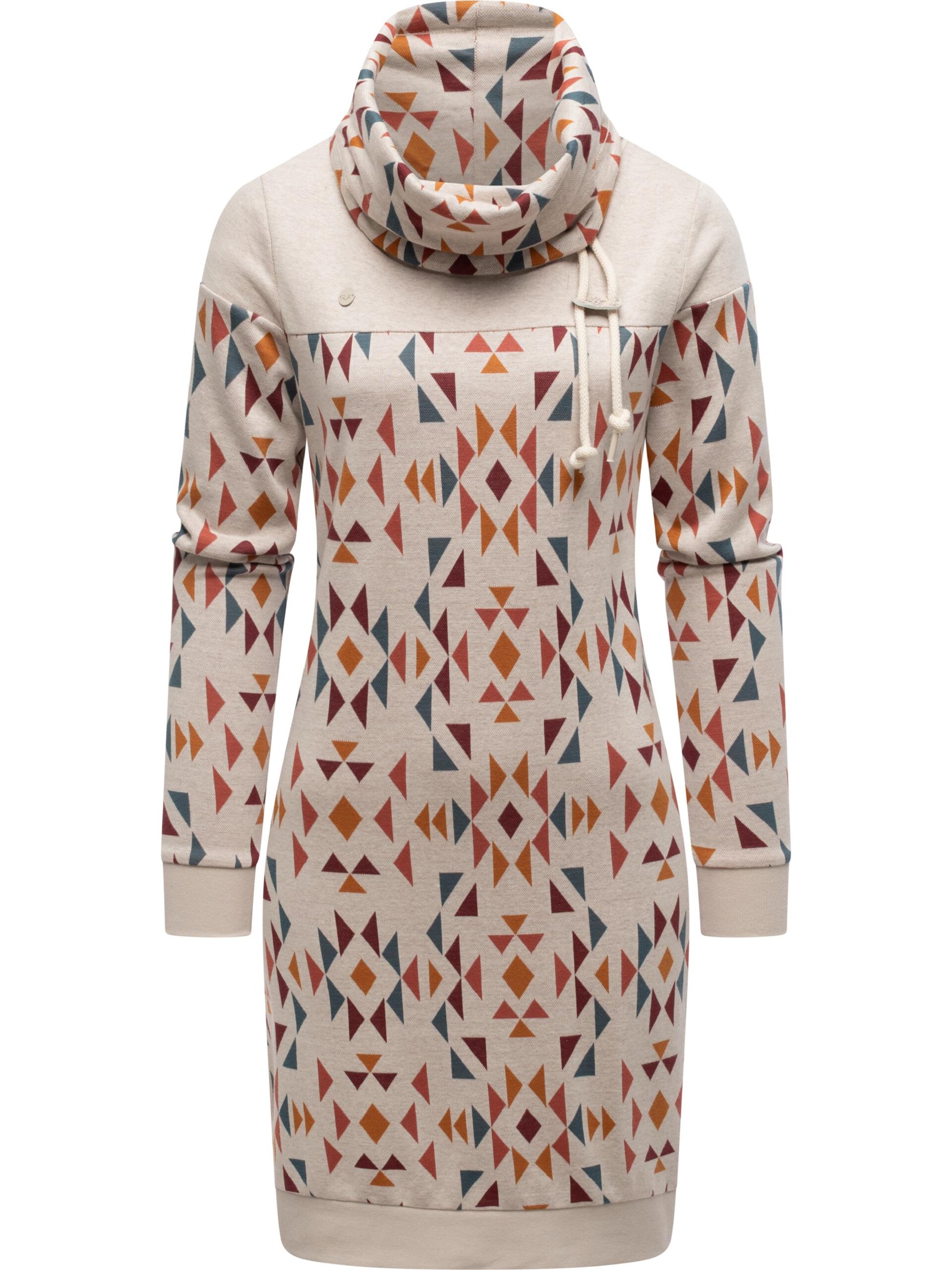 Ragwear Klänning 'Chlloe Aztec' ecru / petrol / orange dam