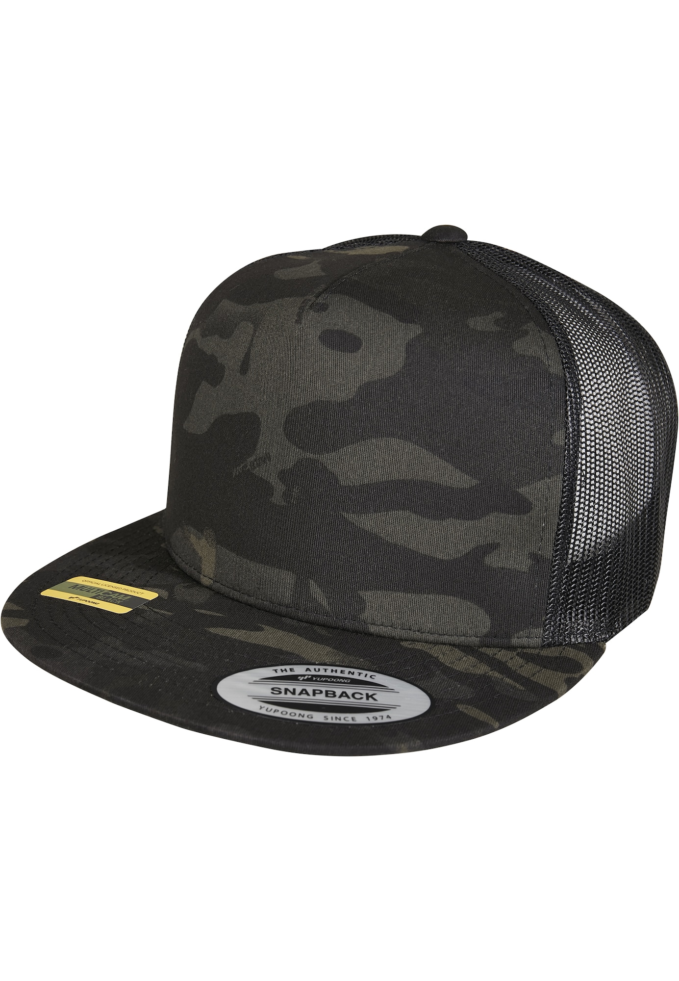 Flexfit Flexfit Cap 'Multicam Trucker' gelb / khaki / dunkelgrün / schwarz / weiß