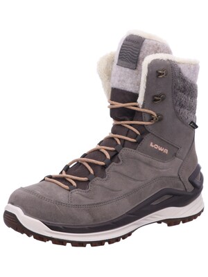 LOWA Botines con cordones 'Schnürstiefel Damen 421417 9514 Echtleder in grau'  gris