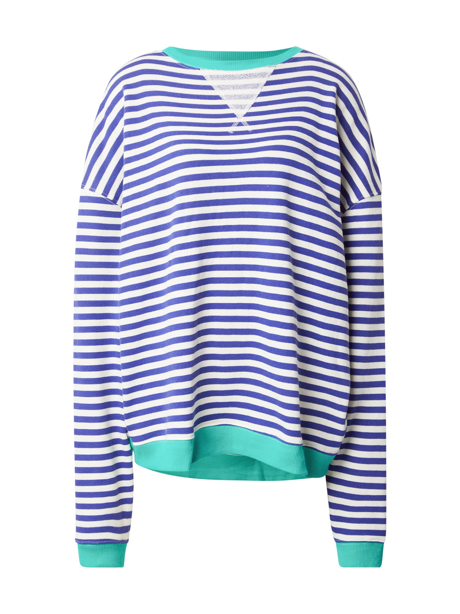 Free People Bluză de molton  bleumarin / verde jad / alb