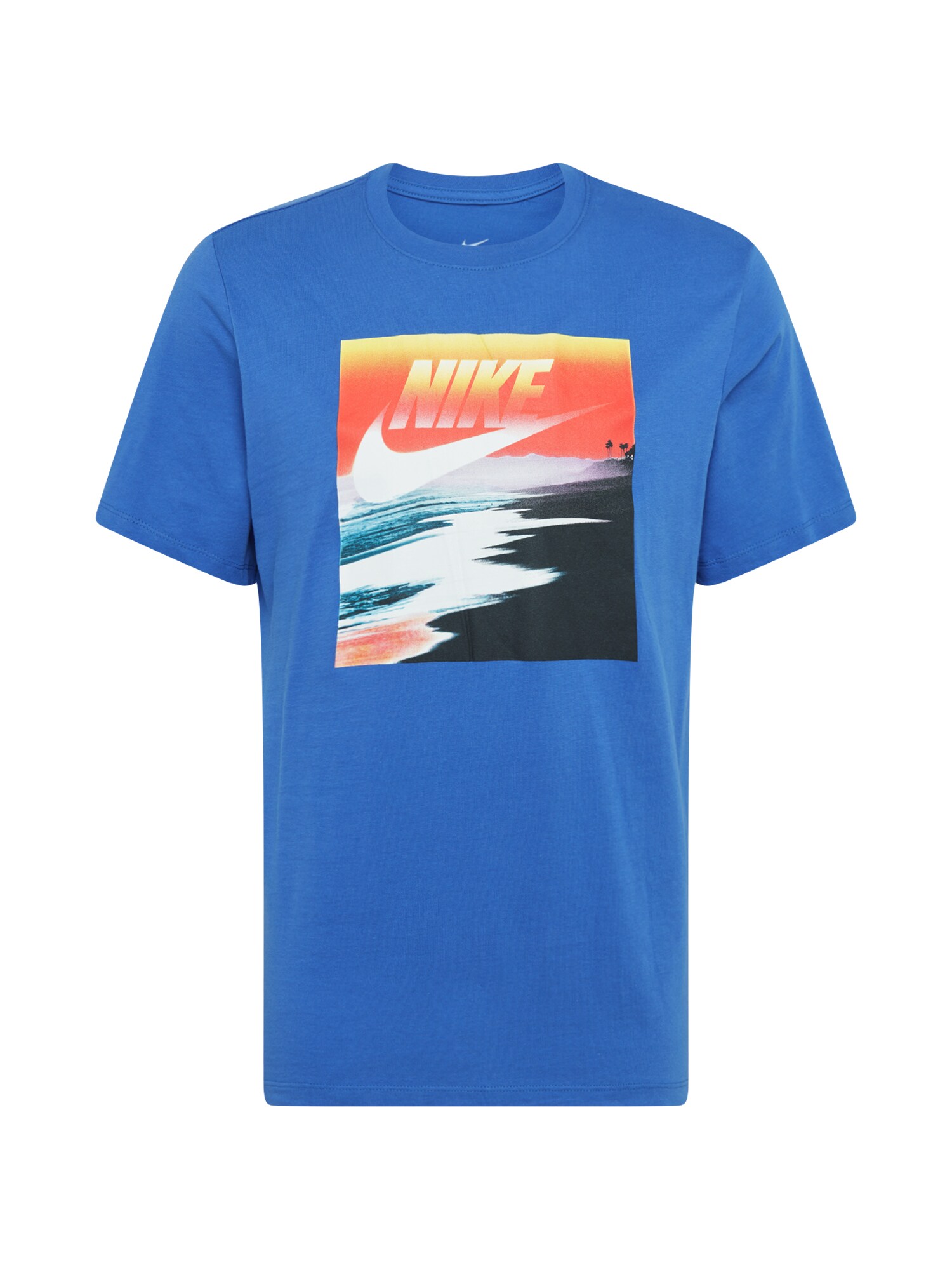 Nike Sportswear Marškinėliai  mėlyna / oranžinė / balta / nakties mėlyna