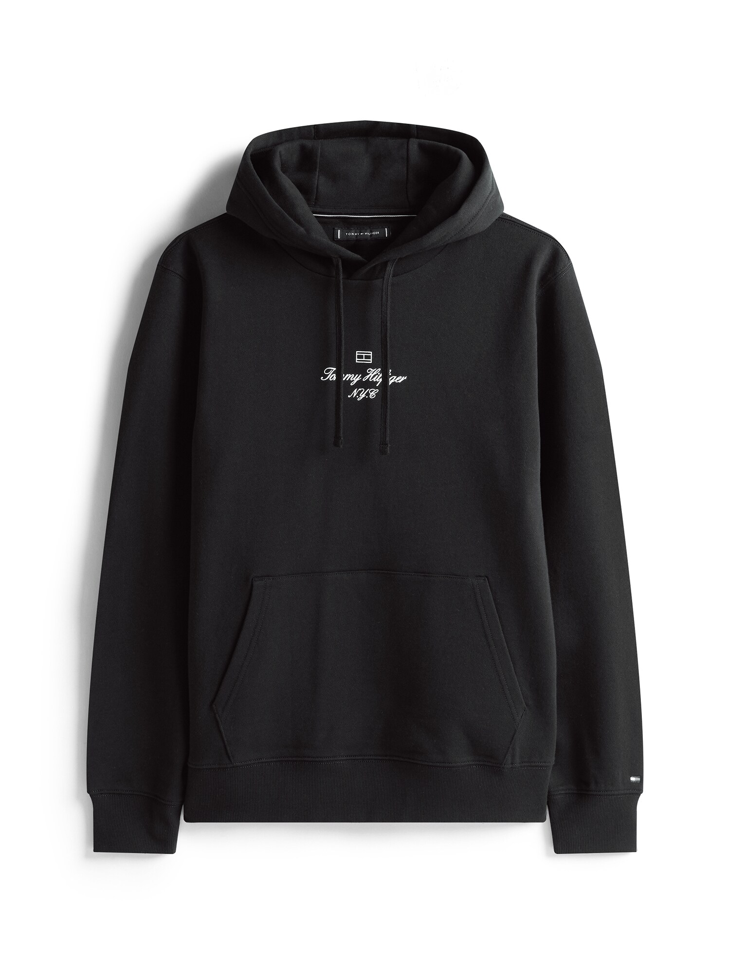 TOMMY HILFIGER Bluză de molton  negru / alb