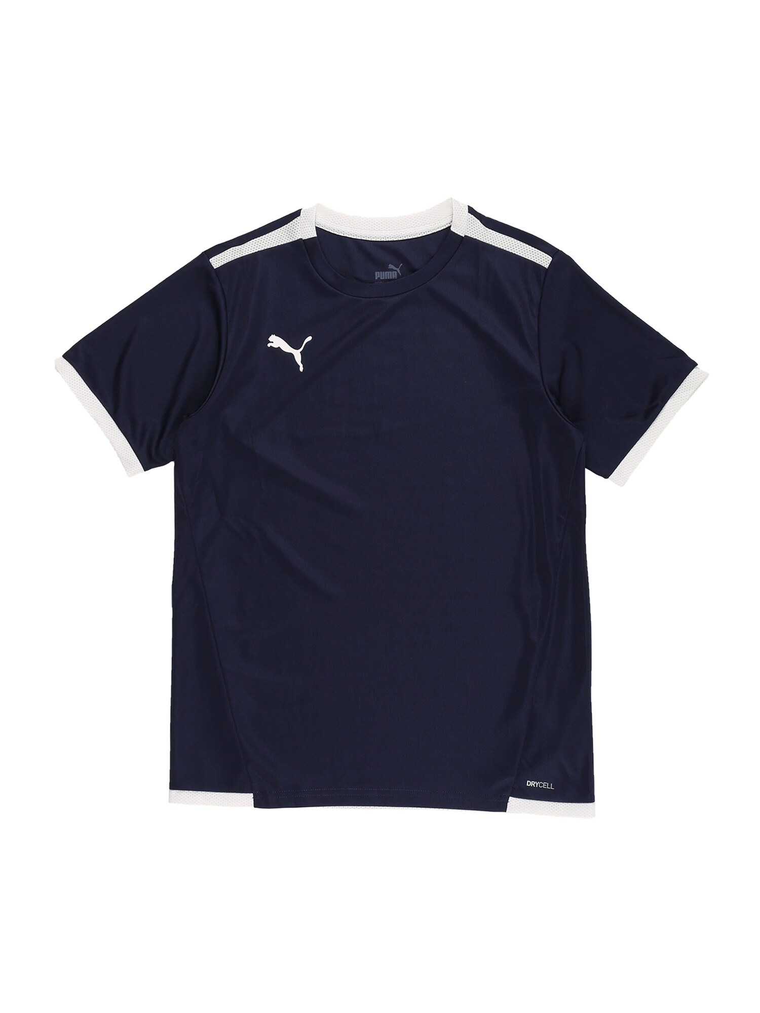 PUMA Tricou funcțional TeamLiga  bleumarin / alb