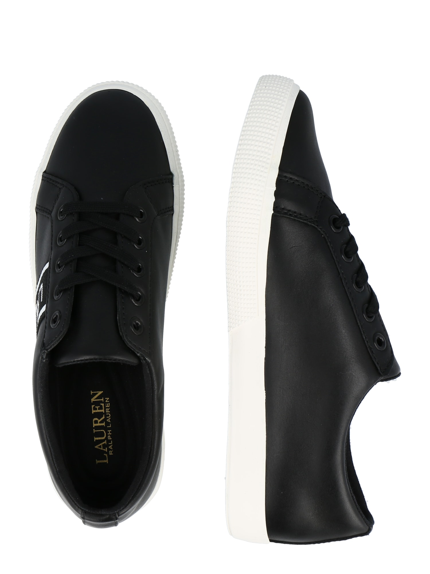 Lauren Ralph Lauren Sneakers low 'JANSON'  black / white