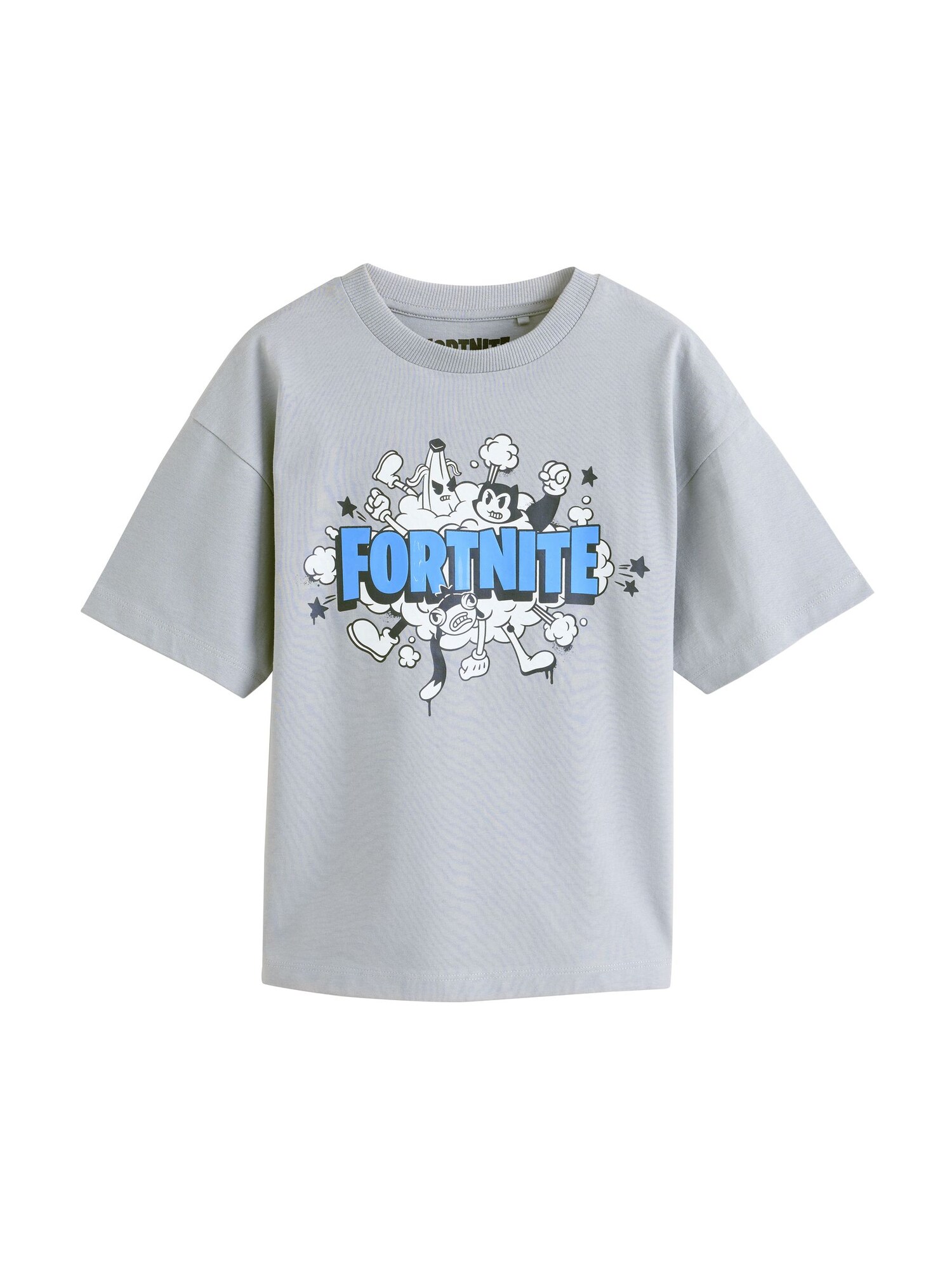 Next Camiseta 'Fortnite' azul real / gris claro / negro / blanco – imagen 1
