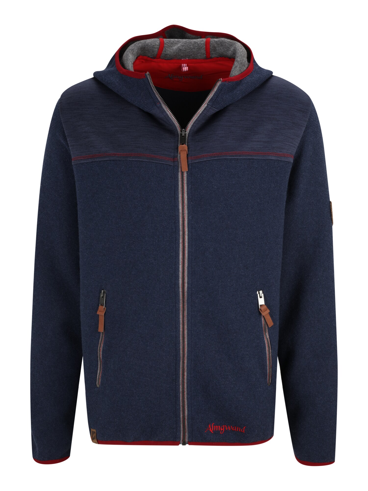 Almgwand Flisinis džemperis tamsiai mėlyna / raudona