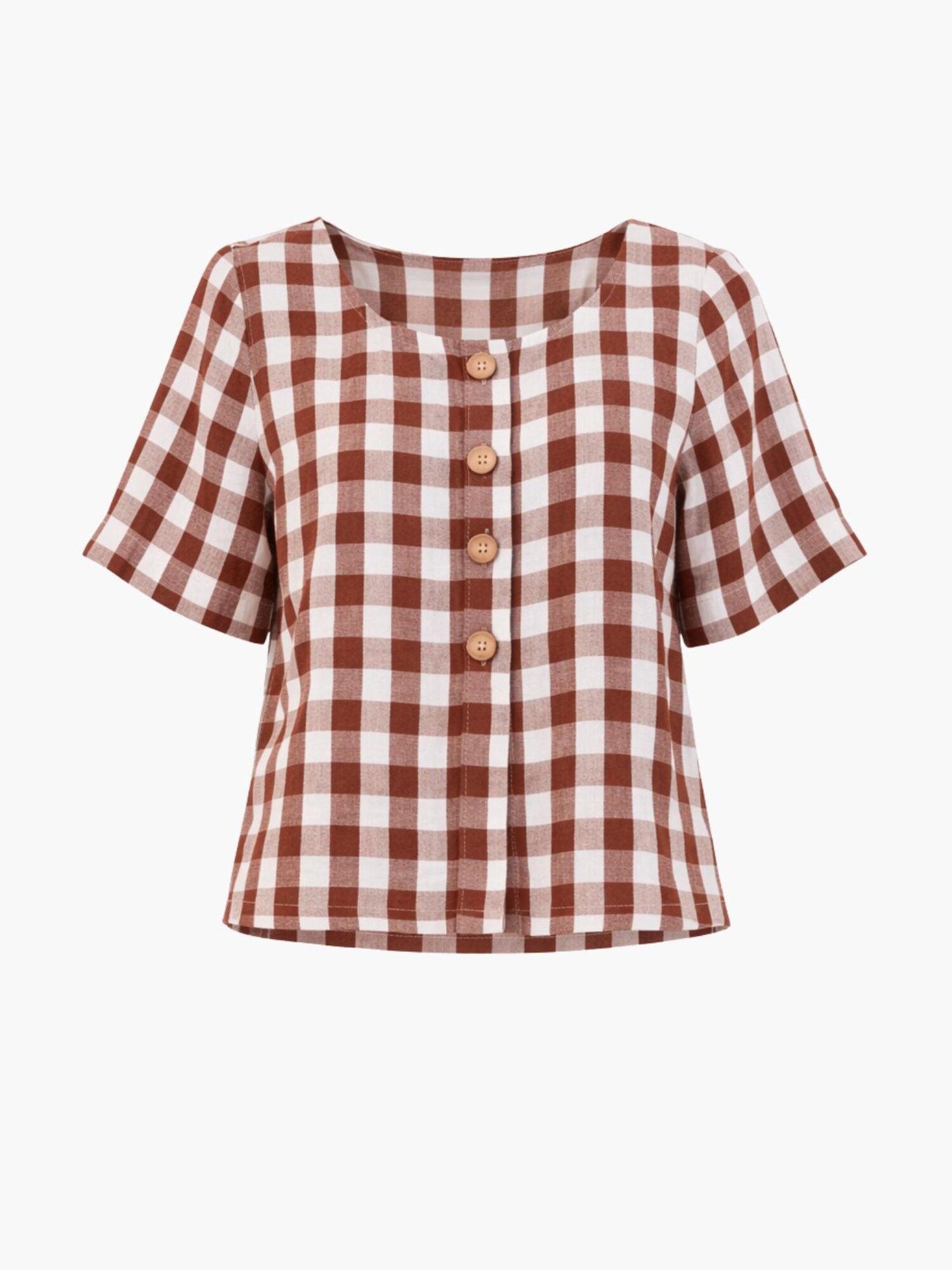 AmourLinen Blusa 'Maeve'  marrón