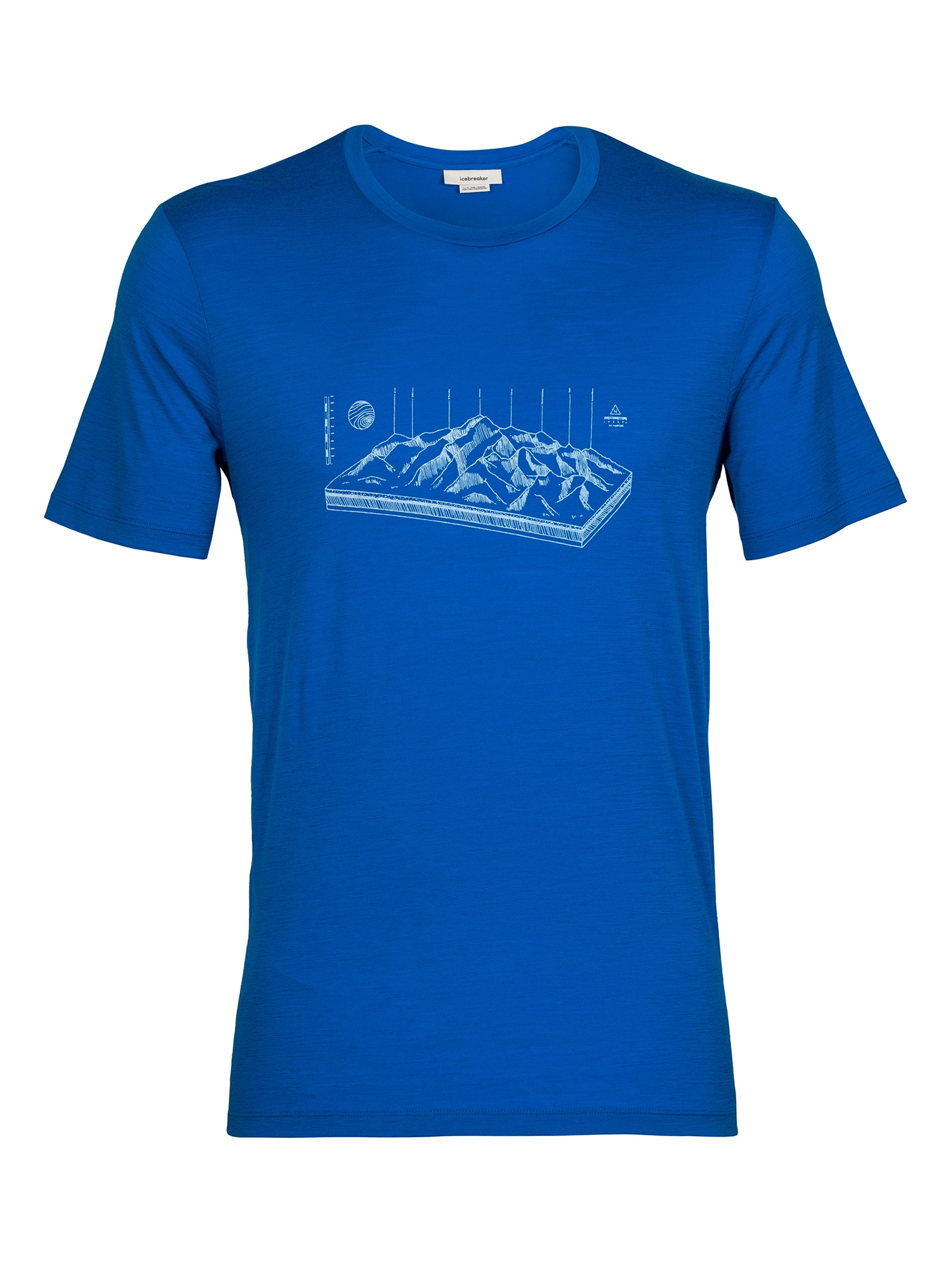 ICEBREAKER Funkčné tričko 'Tee Alps'  svetlomodrá / tmavomodrá