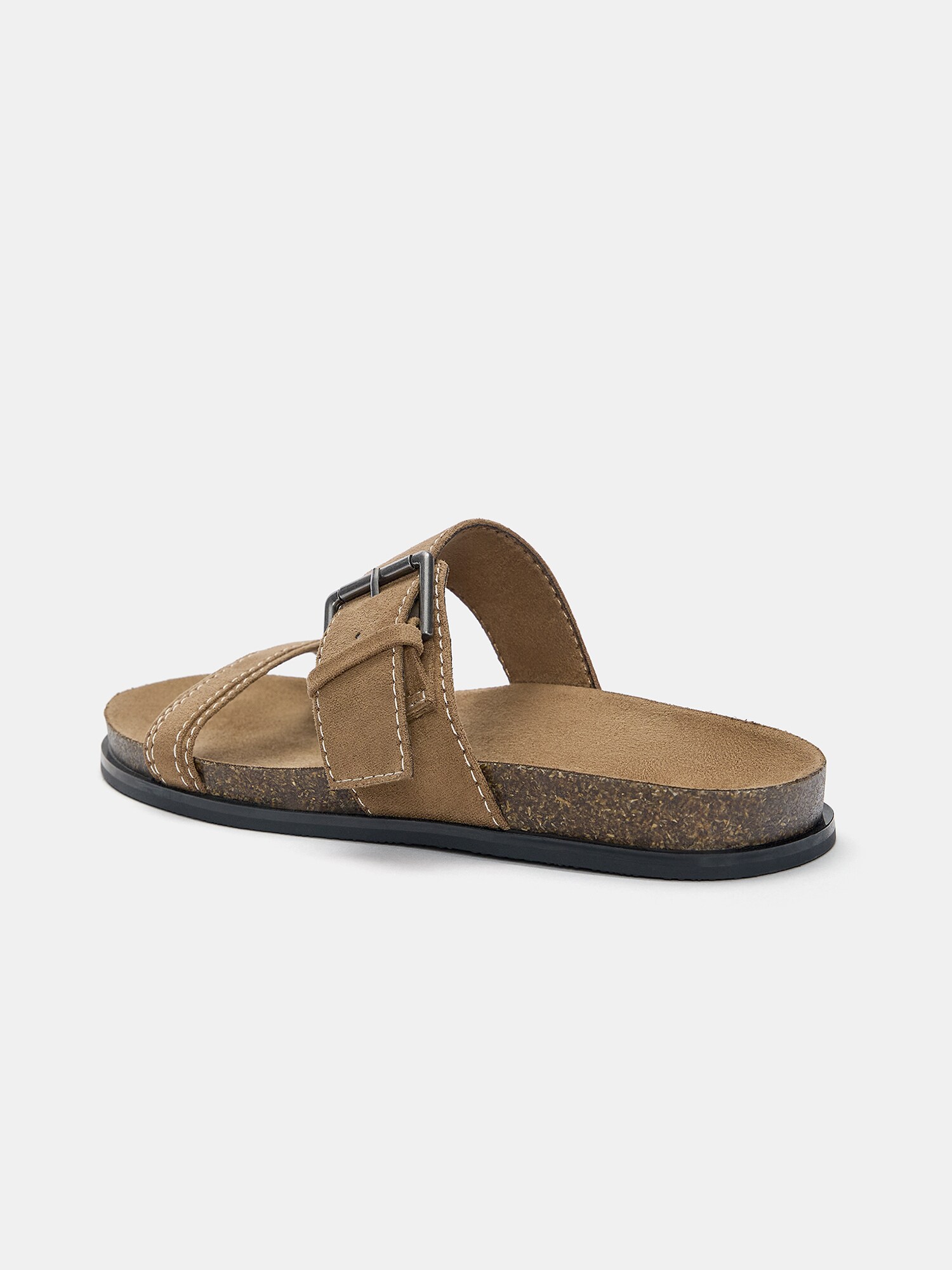 Pull&Bear Šľapky kapučíno (obrázok 4)