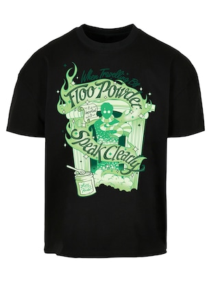 F4NT4STIC Shirt ‘Harry Potter Foo Powder’ Groen / Mintgroen / Lichtgroen / Zwart