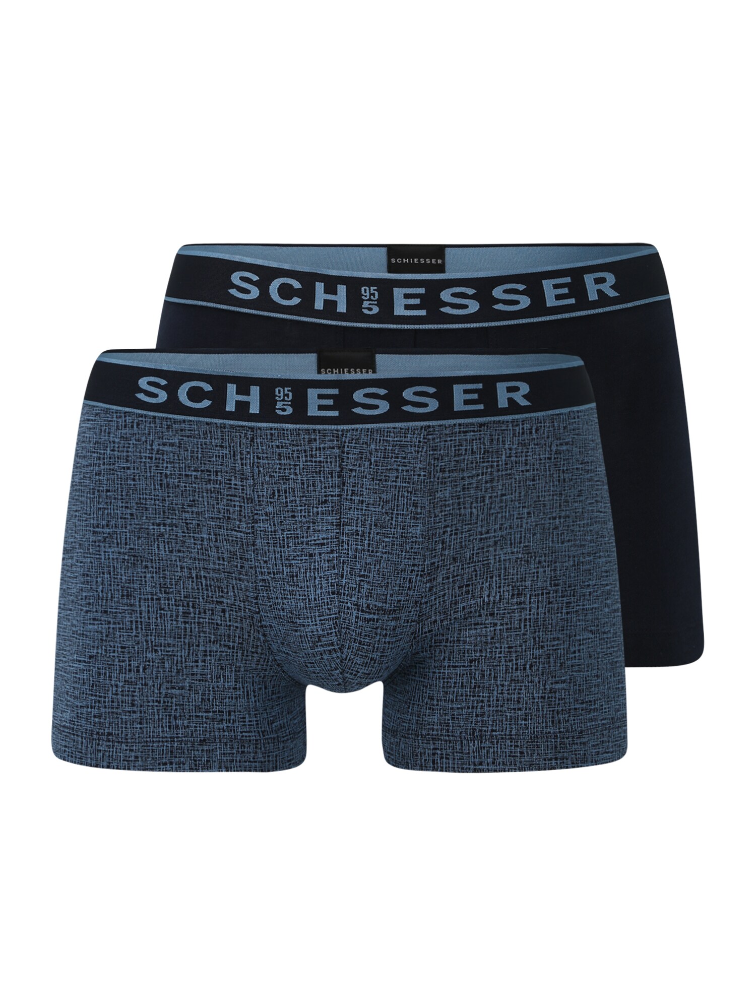 SCHIESSER Boxer trumpikės  benzino spalva / juoda