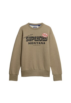 Superdry Sweatshirt Bruin / Donkerbruin / Rood / Wit