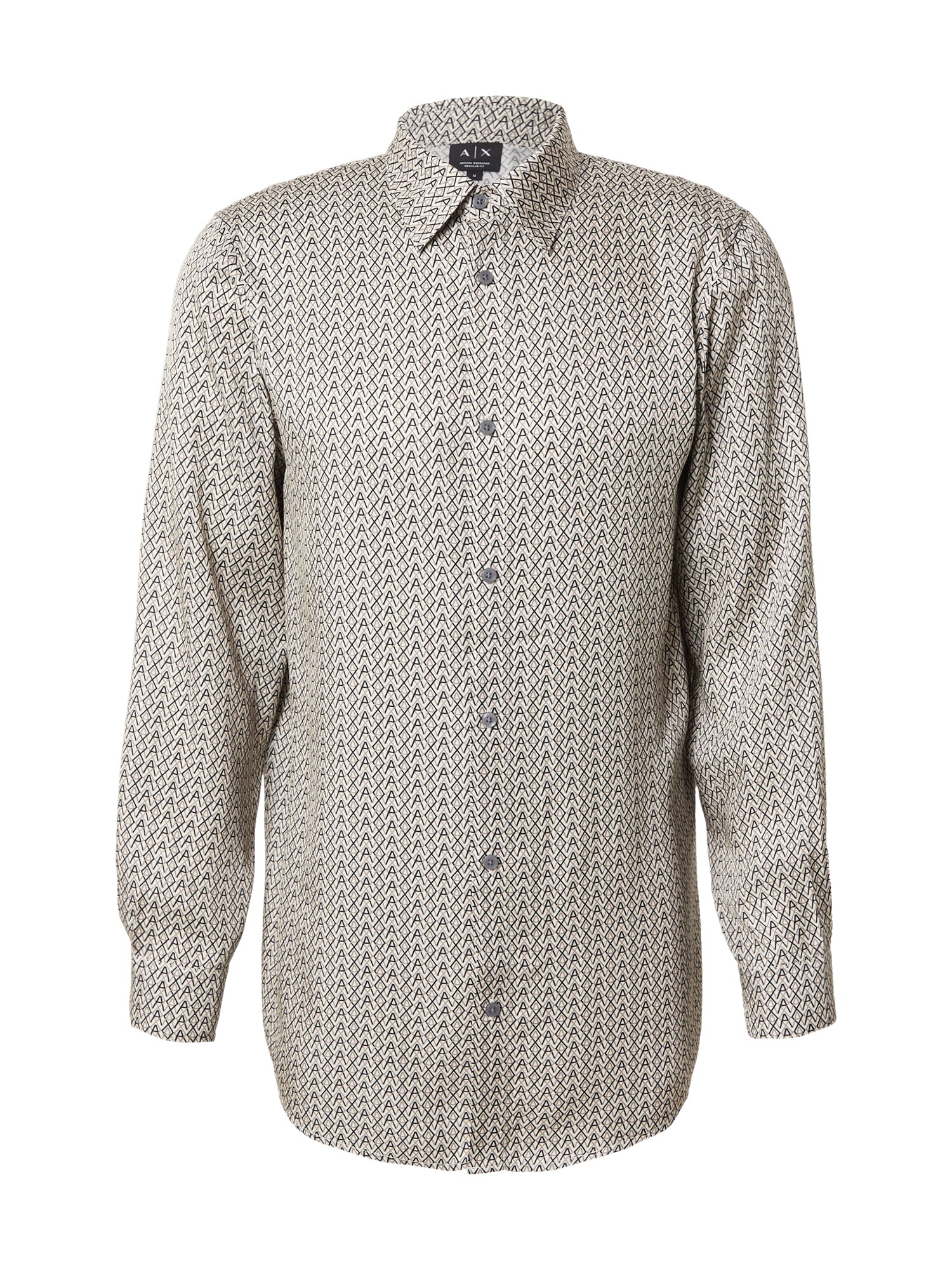 ARMANI EXCHANGE Cămașă  maro cămilă / ecru / negru