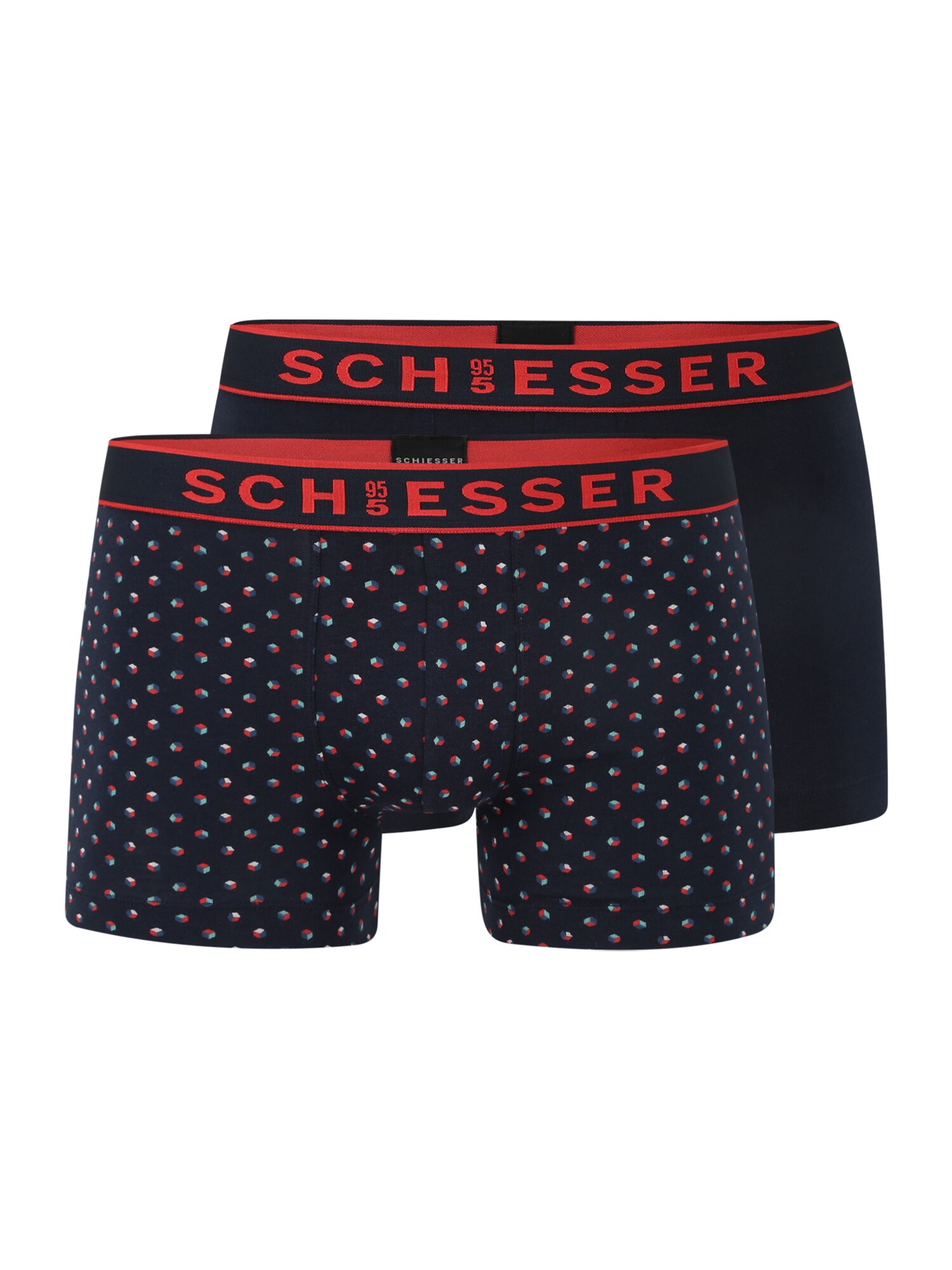 SCHIESSER Boxer trumpikės  melionų spalva / nakties mėlyna / tamsiai mėlyna / opalo