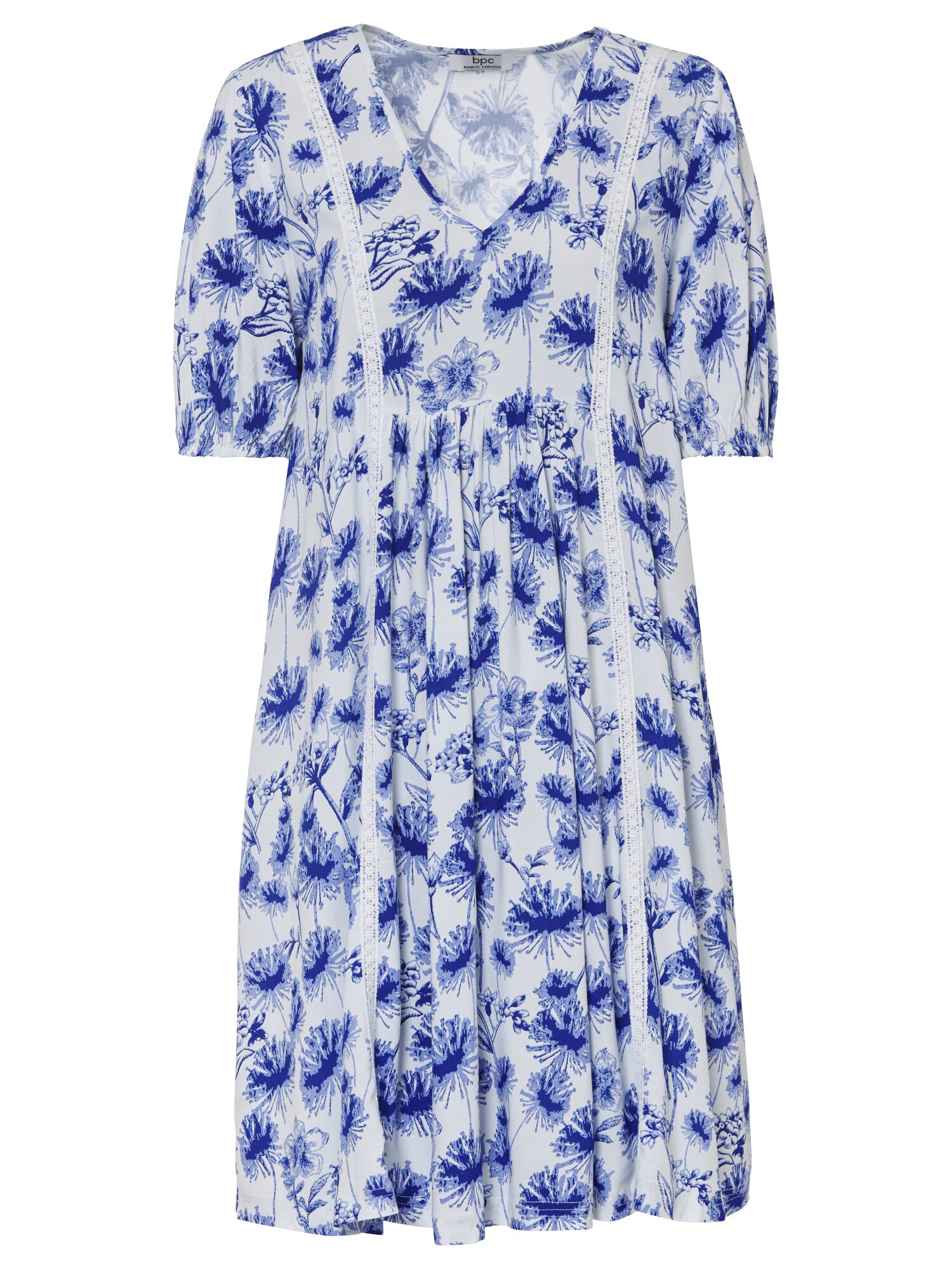 bonprix Rochie albastru / albastru deschis / alb