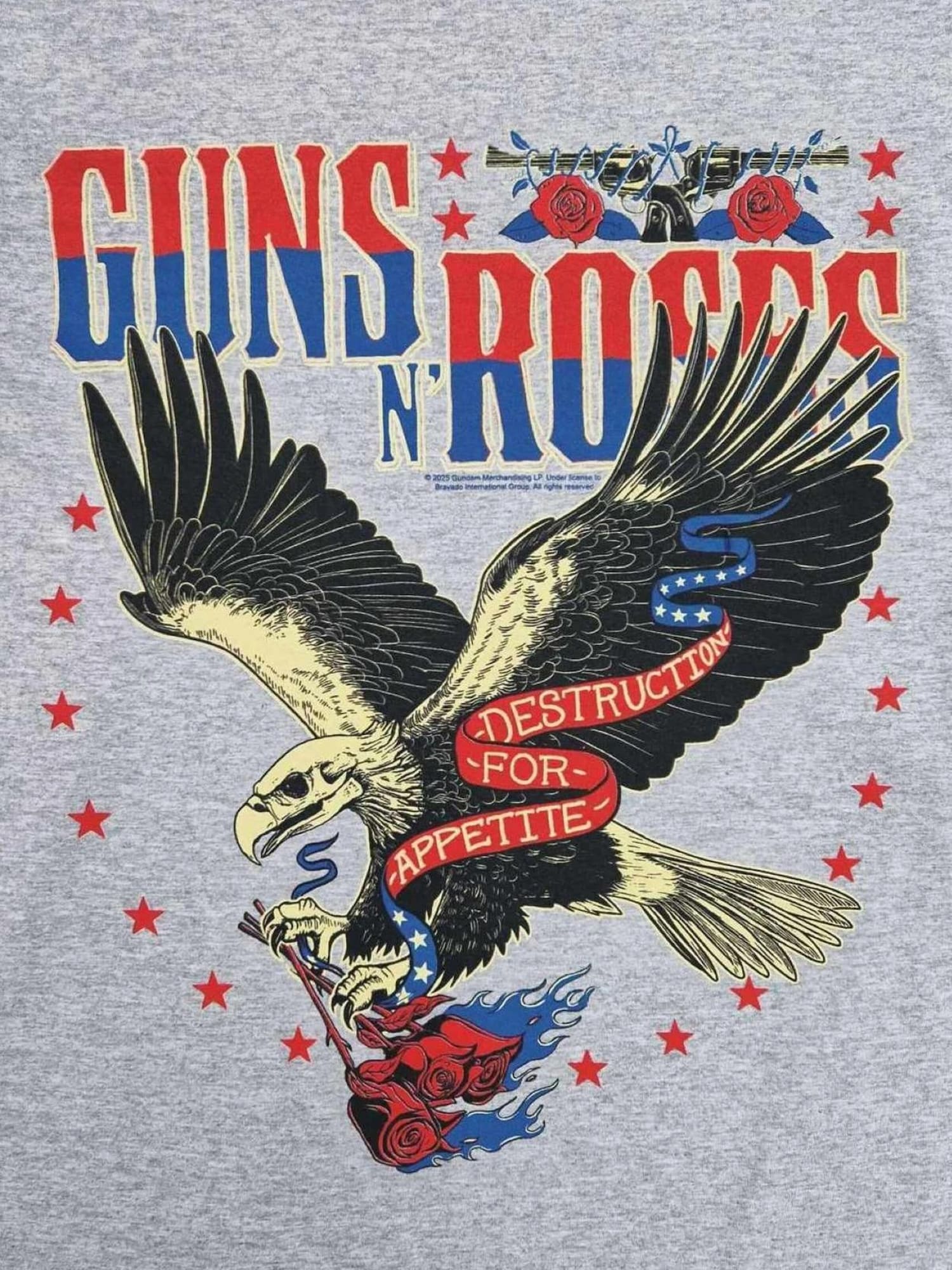 GUNS N' ROSES Camiseta 'Guns N´ Roses Appetite for Destruction Eagle T-Shirt' gris – imagen 3