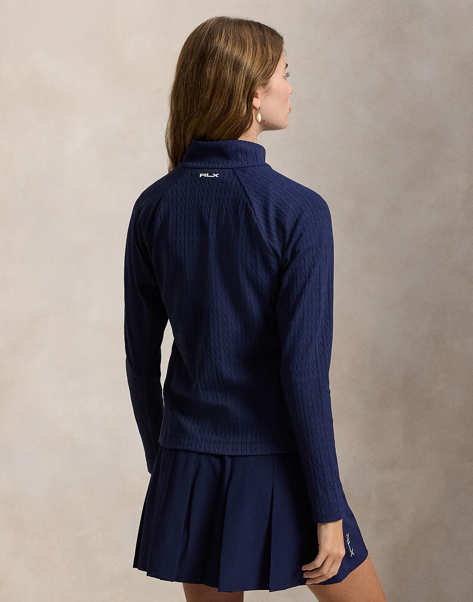 RALPH LAUREN Layer Knit-Cremallera entera, azul marino – imagen 2
