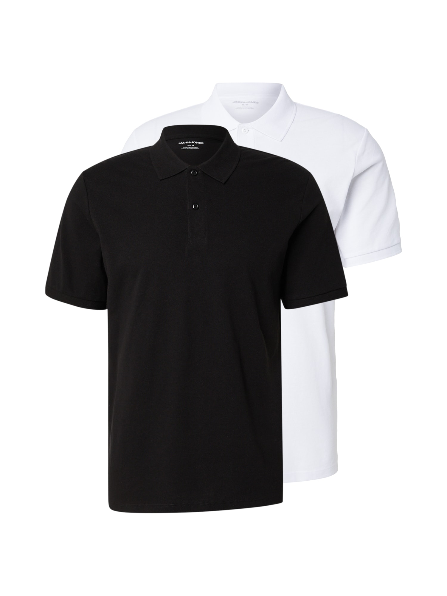 JACK & JONES Tricou 'JJKANE'  negru / alb
