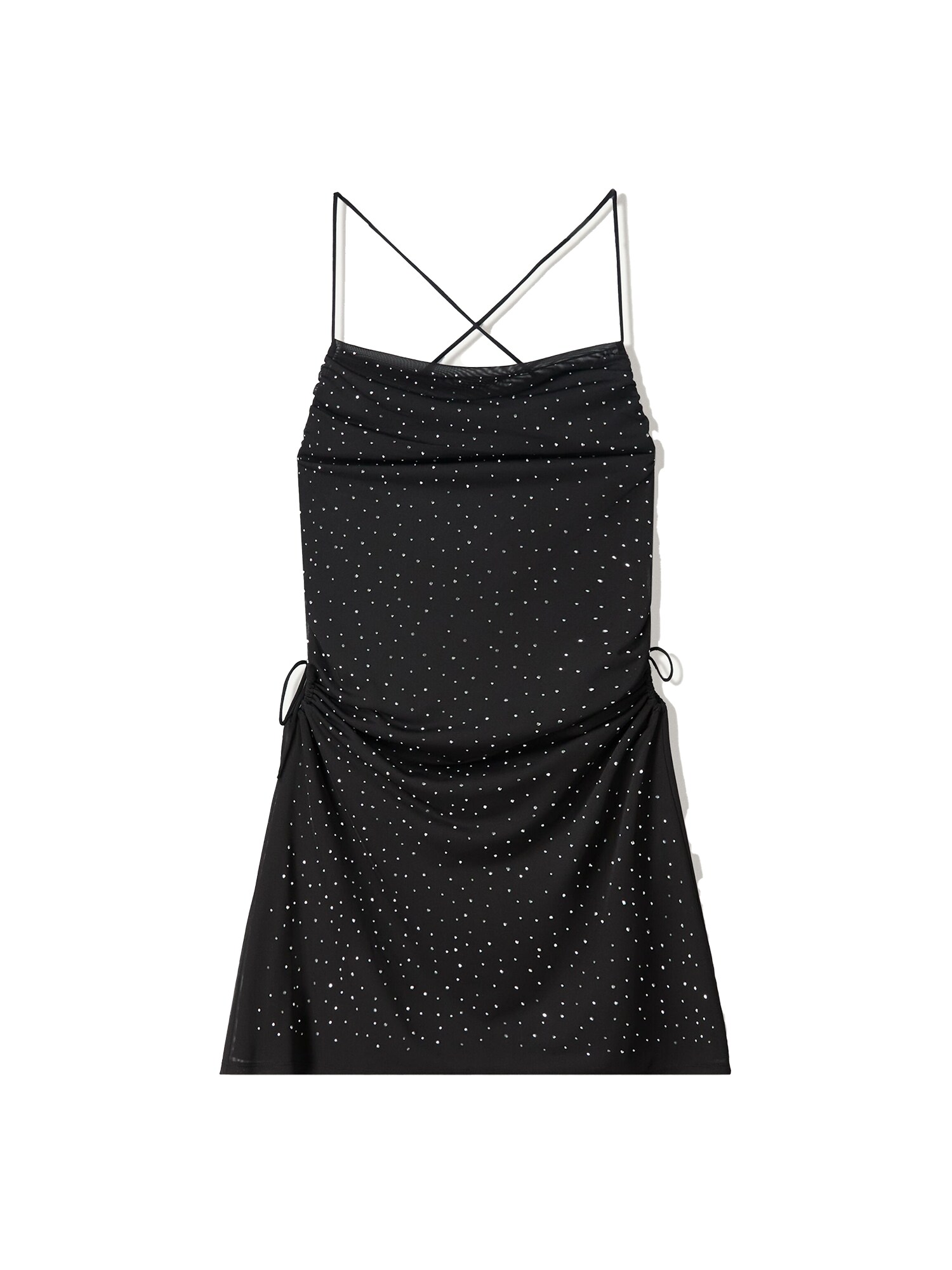 Bershka Rochie  negru / argintiu