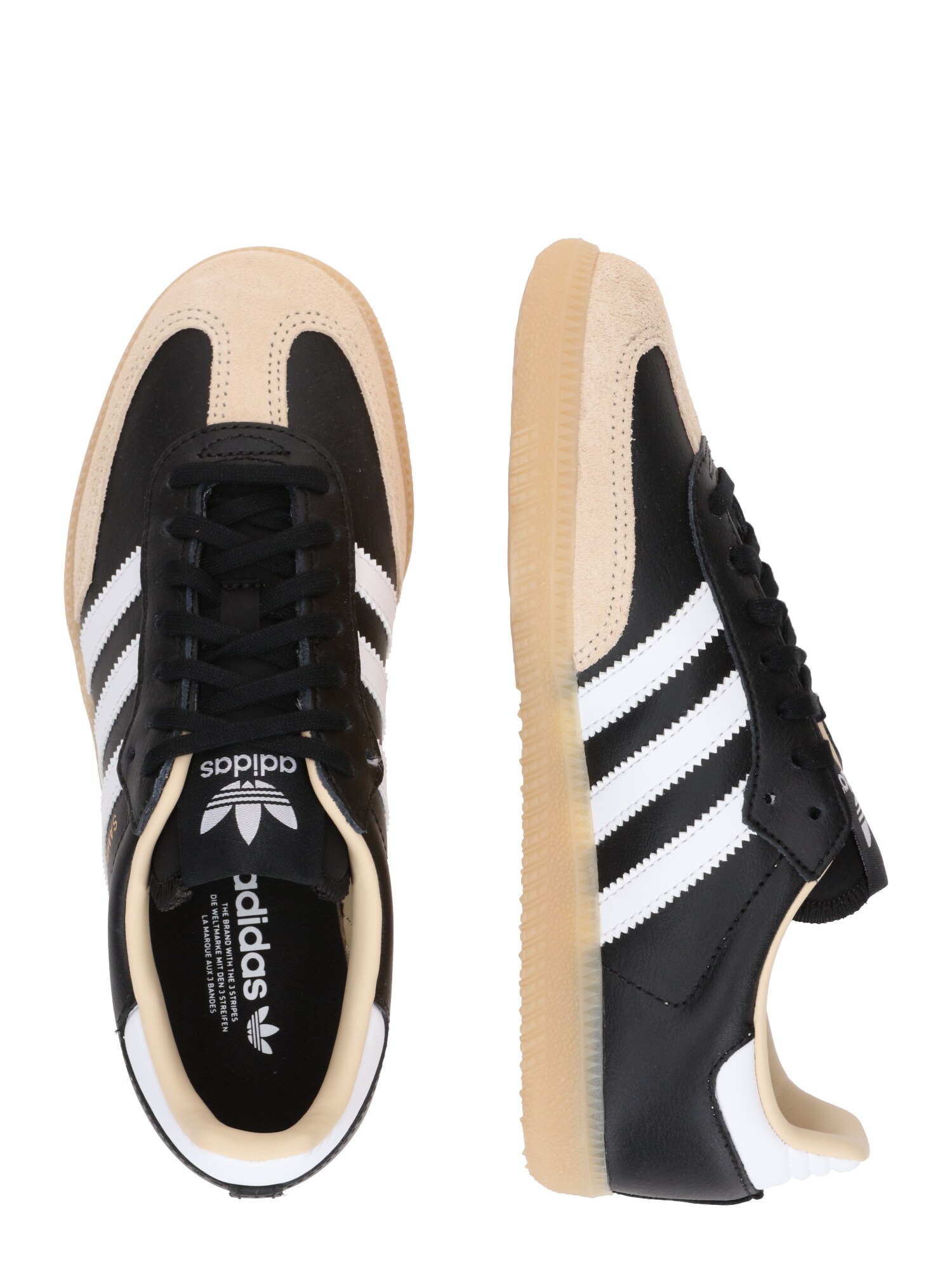 ADIDAS ORIGINALS Sportcipő 'SAMBA OG'  világos bézs / arany / fekete / fehér termék 2. képe
