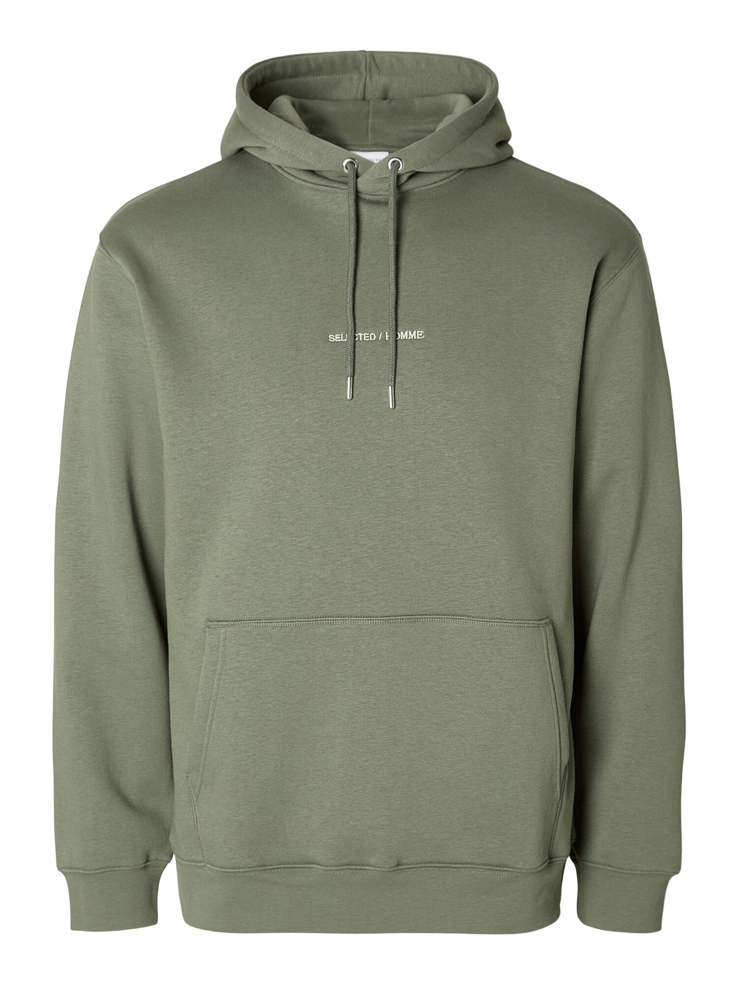 SELECTED HOMME Sweater majica 'HANKIE'  tamno zelena / bijela