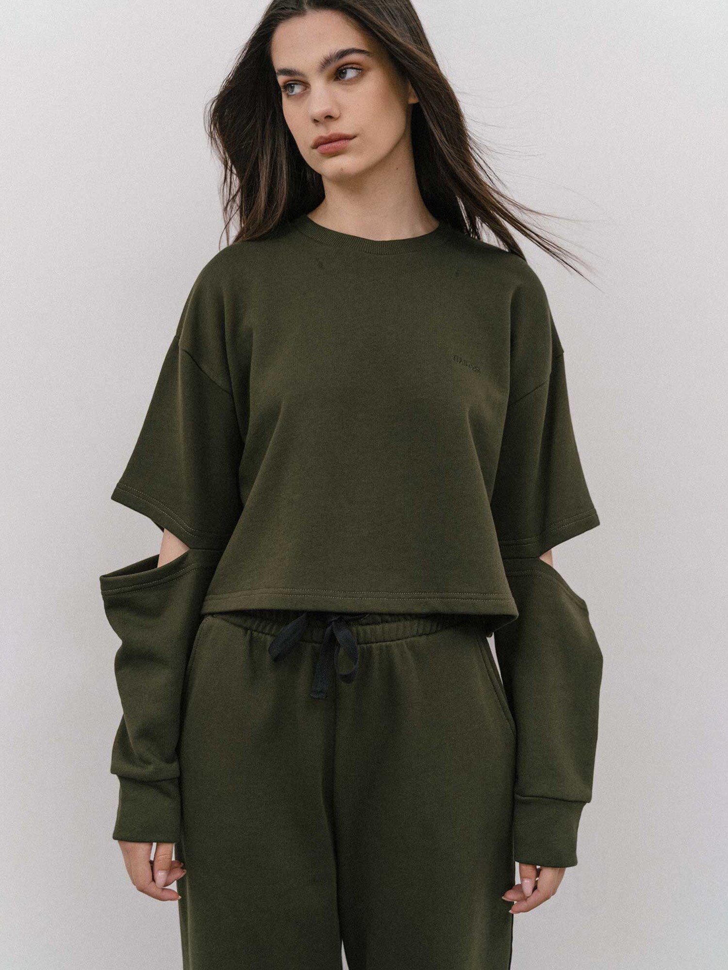 4TAILORS Bluză de molton  verde