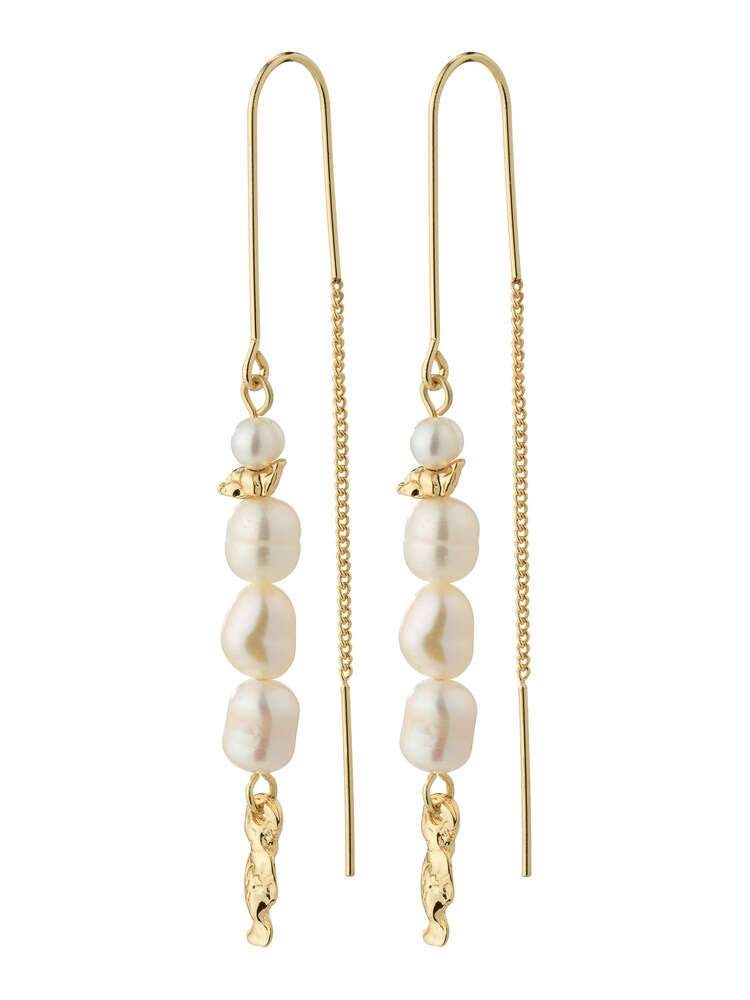 Pilgrim Ohrringe 'BERTHE' Damen Größe One Size gold / perlweiß