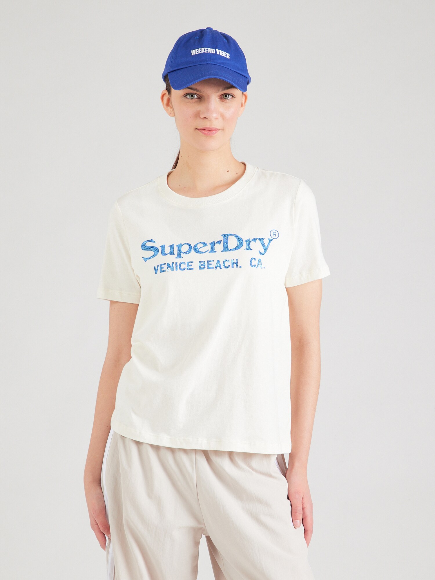 Superdry Póló 'VENUE'  ekrü / azúr termék 2. képe