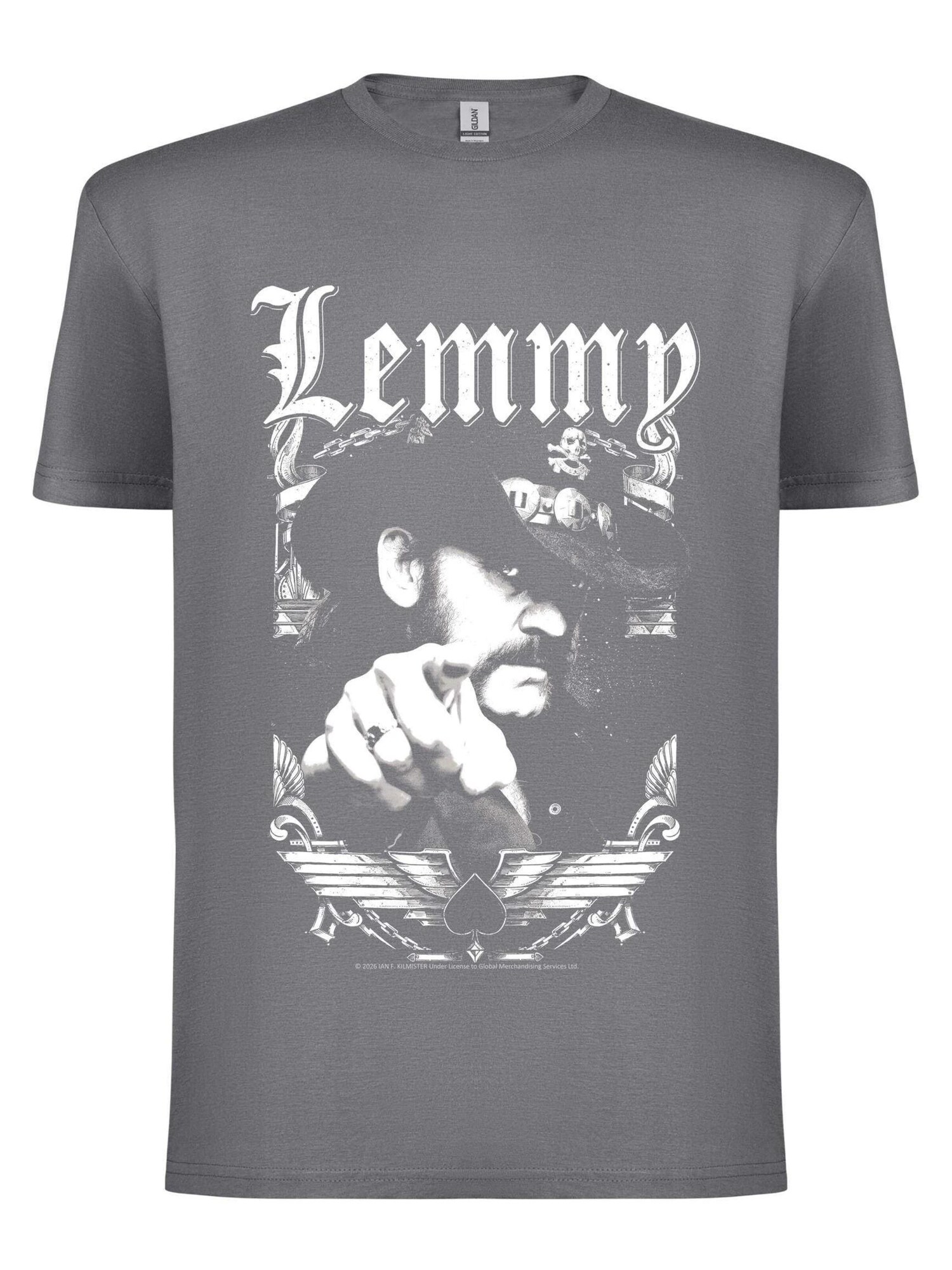 Lemmy Kilmister Maglietta 'Lemmy Kilmister - Respect 1945-2015 T-Shirt' grigio