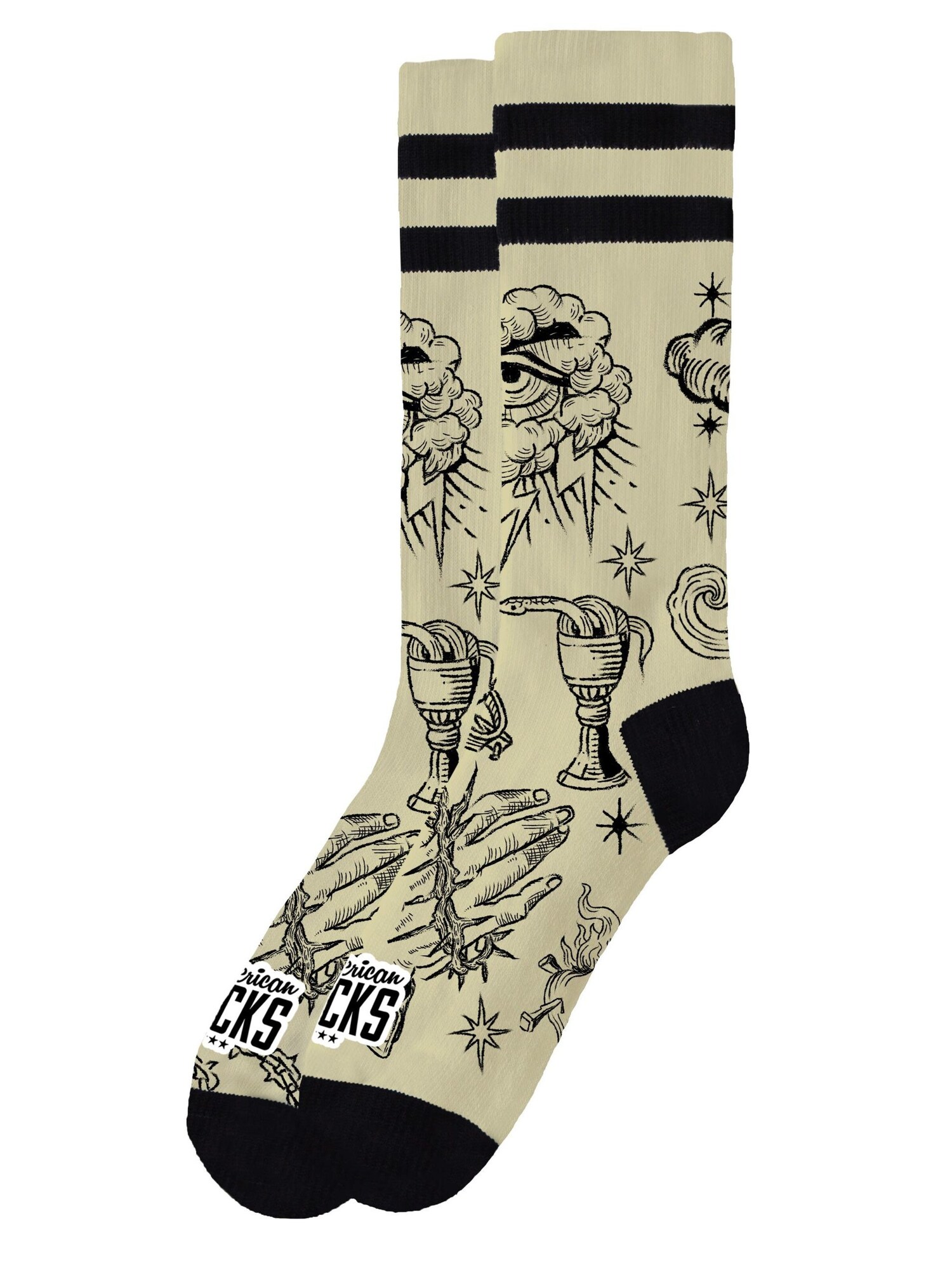 American Socks Calcetines 'Sacred'  beige