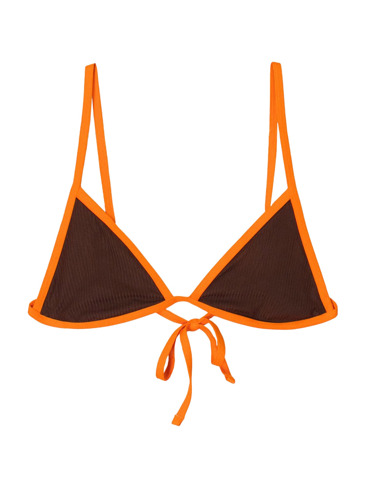 Bershka Sutien costum de baie  maro / portocaliu închis