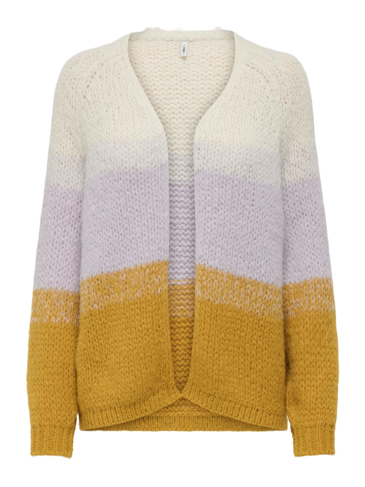 ONLY Geacă tricotată ONLALYSSA  ecru / galben șofran / mov liliachiu