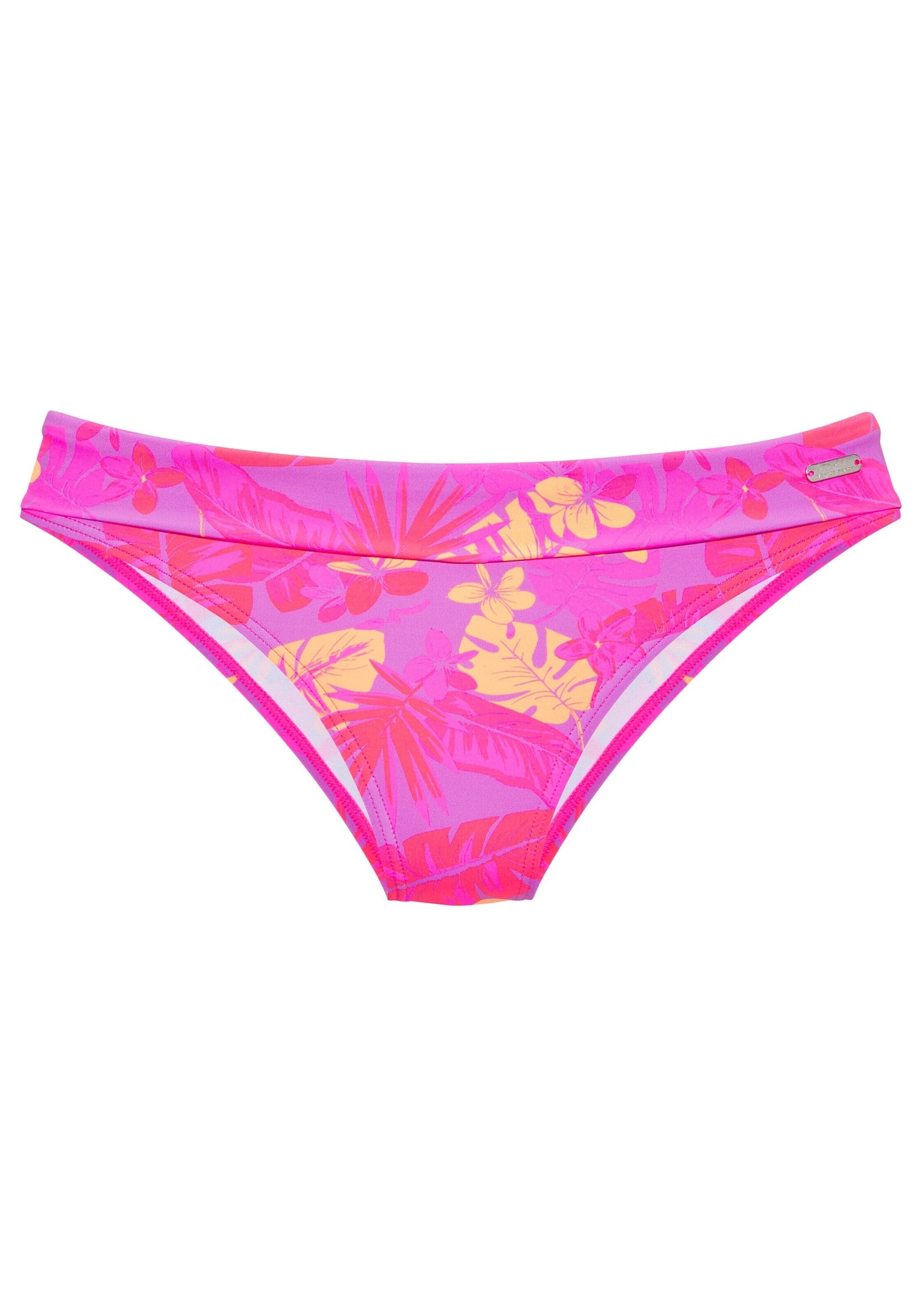 VENICE BEACH Slip costum de baie galben lămâie / lila / roz zmeură / roz închis