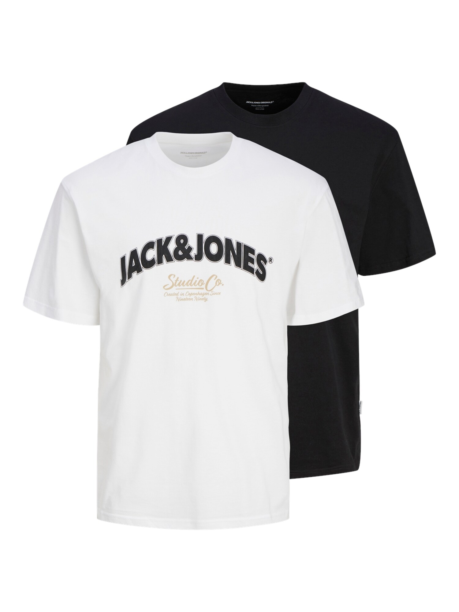 JACK & JONES Tričko 'BRONX'  svetlobéžová / svetloružová / čierna / biela