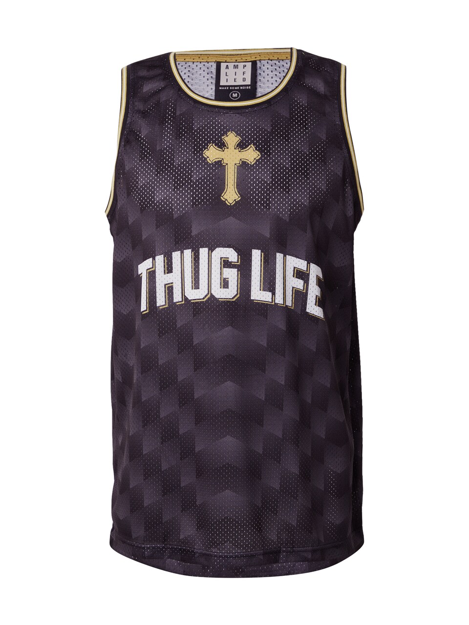 T-shirt 'TUPAC B BALL' gul / antracit / svart