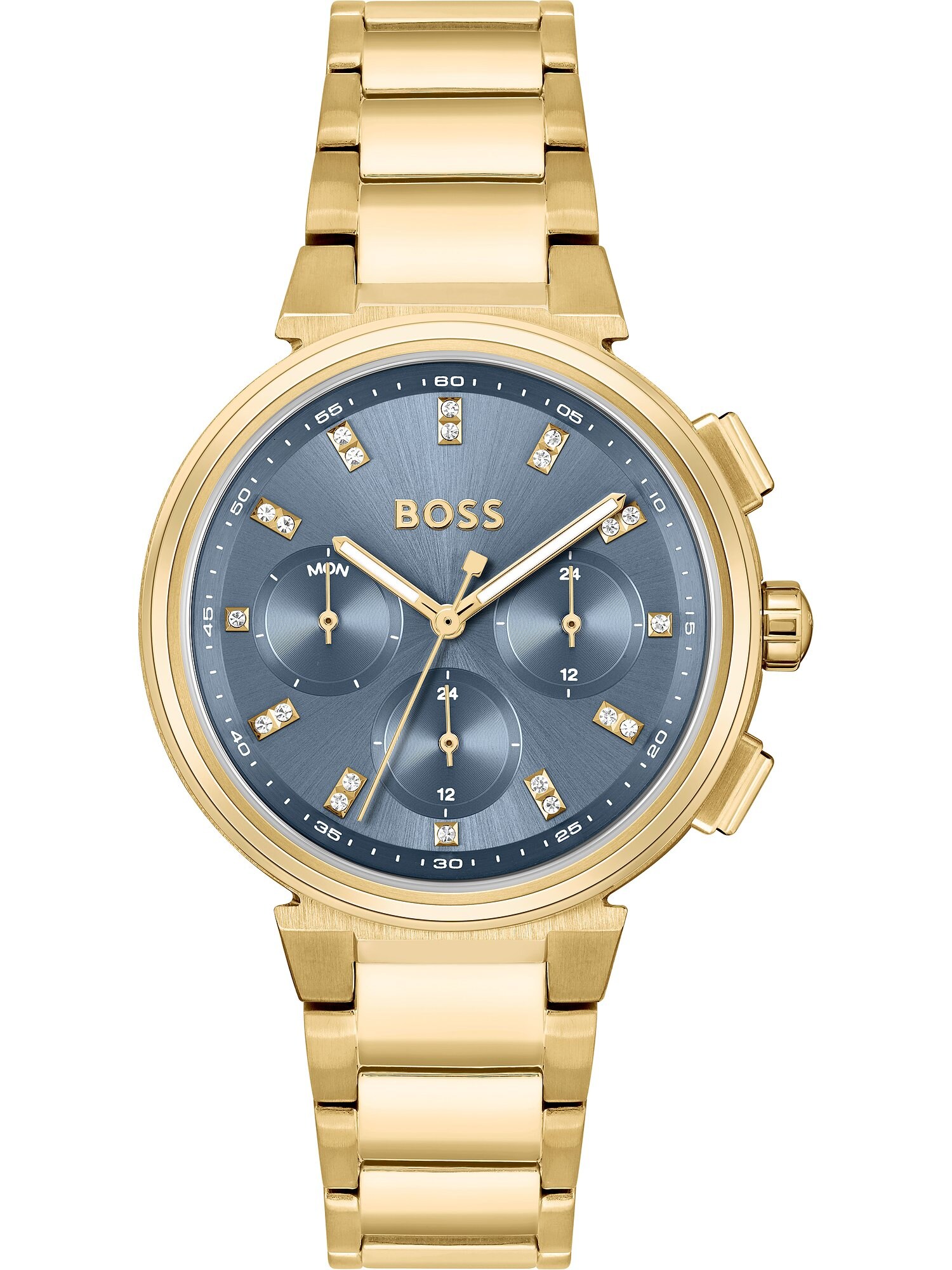 BOSS Black Analoginis (įprasto dizaino) laikrodis mėlyna / auksas