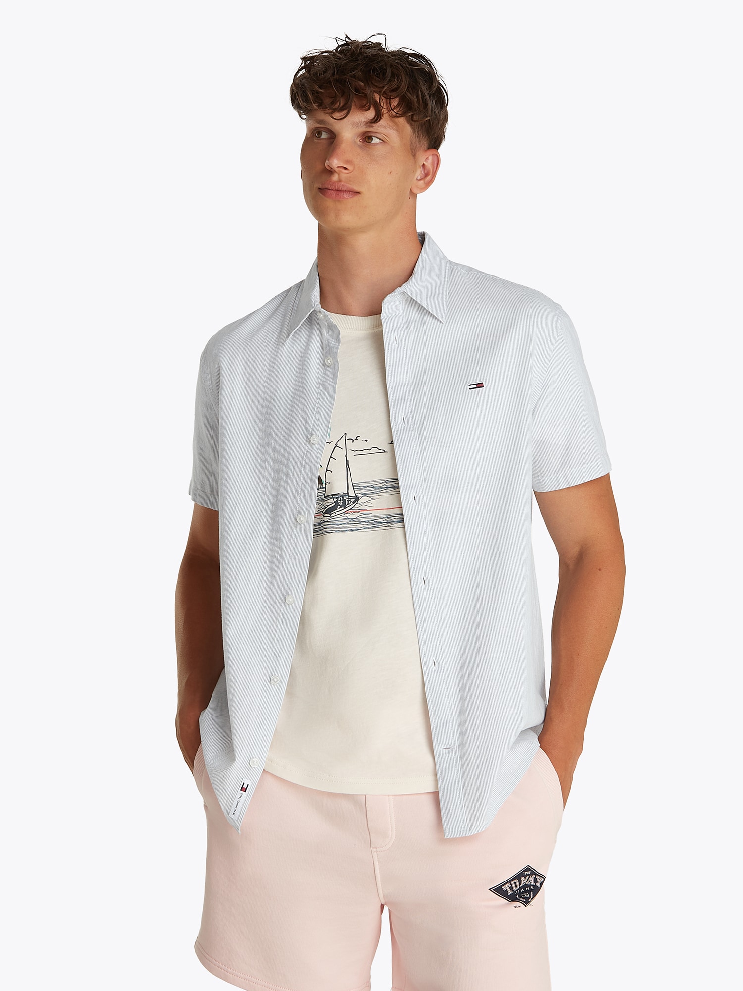 Tommy Jeans Ing  világoskék / fehér termék 2. képe