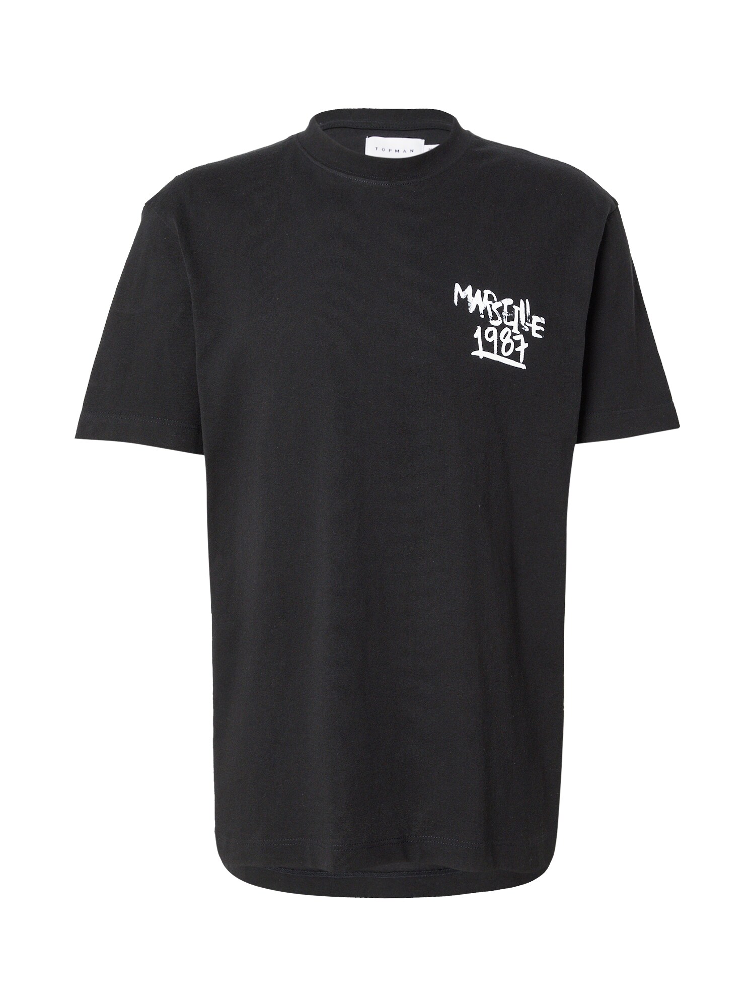 TOPMAN Tričko čierna / biela