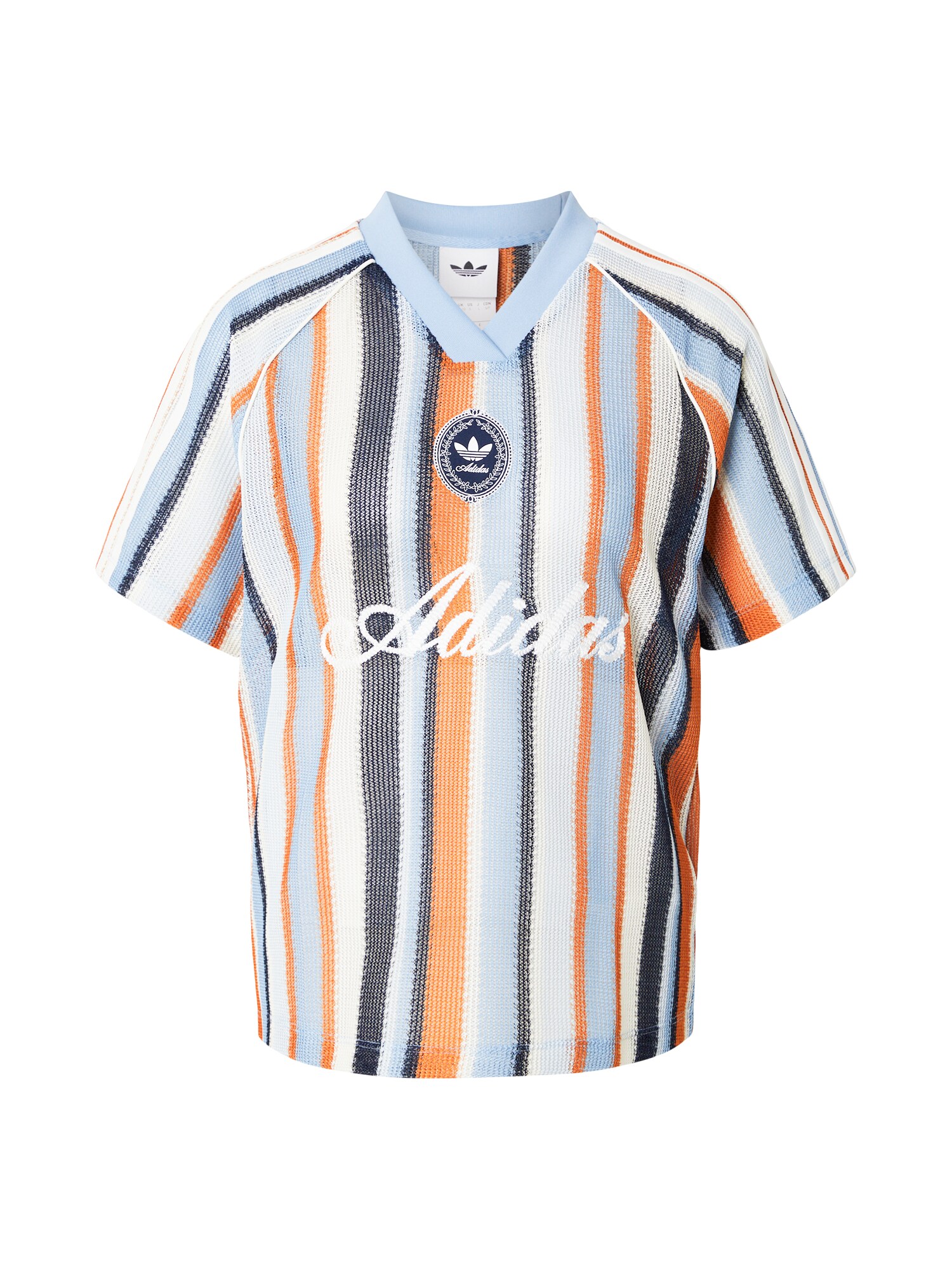 ADIDAS ORIGINALS Camiseta 'Summer Glow' beige / azul ahumado / azul claro / naranja